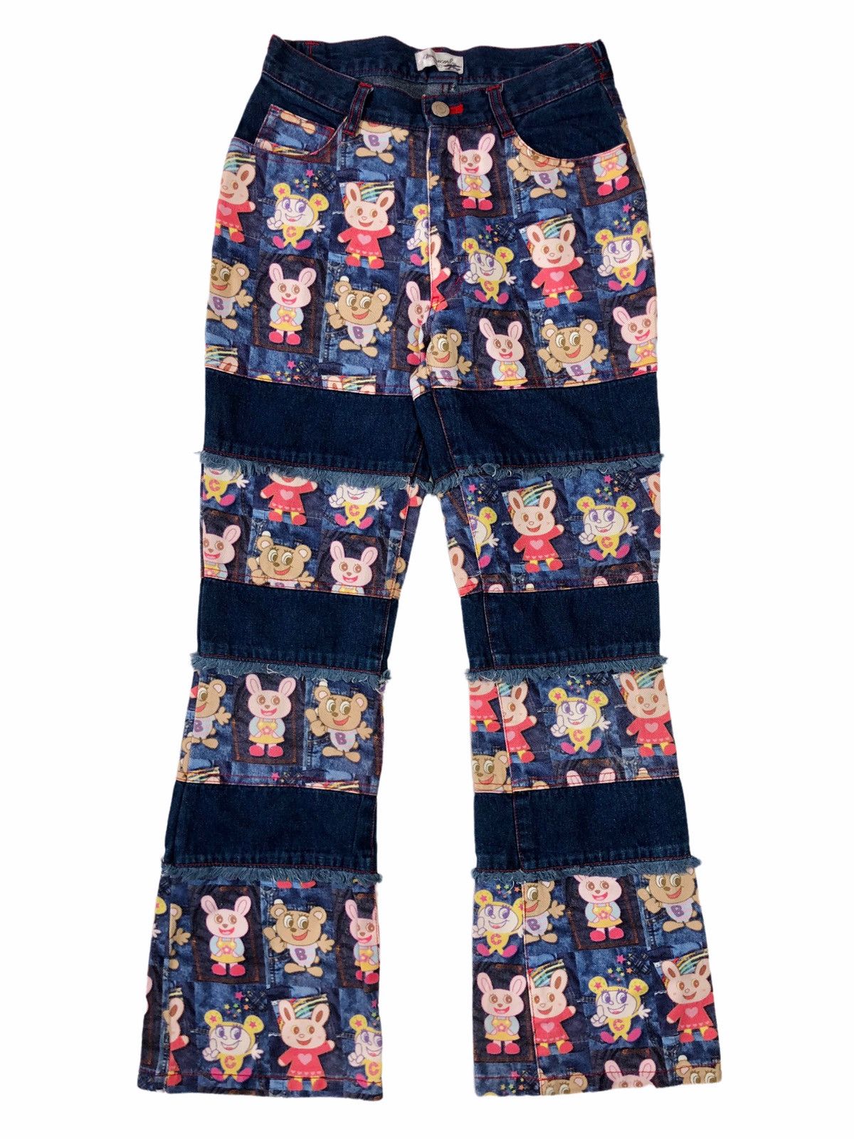 Hysteric Glamour × Japanese Brand ☠️NEEDGONE☠️2000s Mooncarl - Mascot Hagi Denim Patchwork Size US 27 - 1 Thumbnail