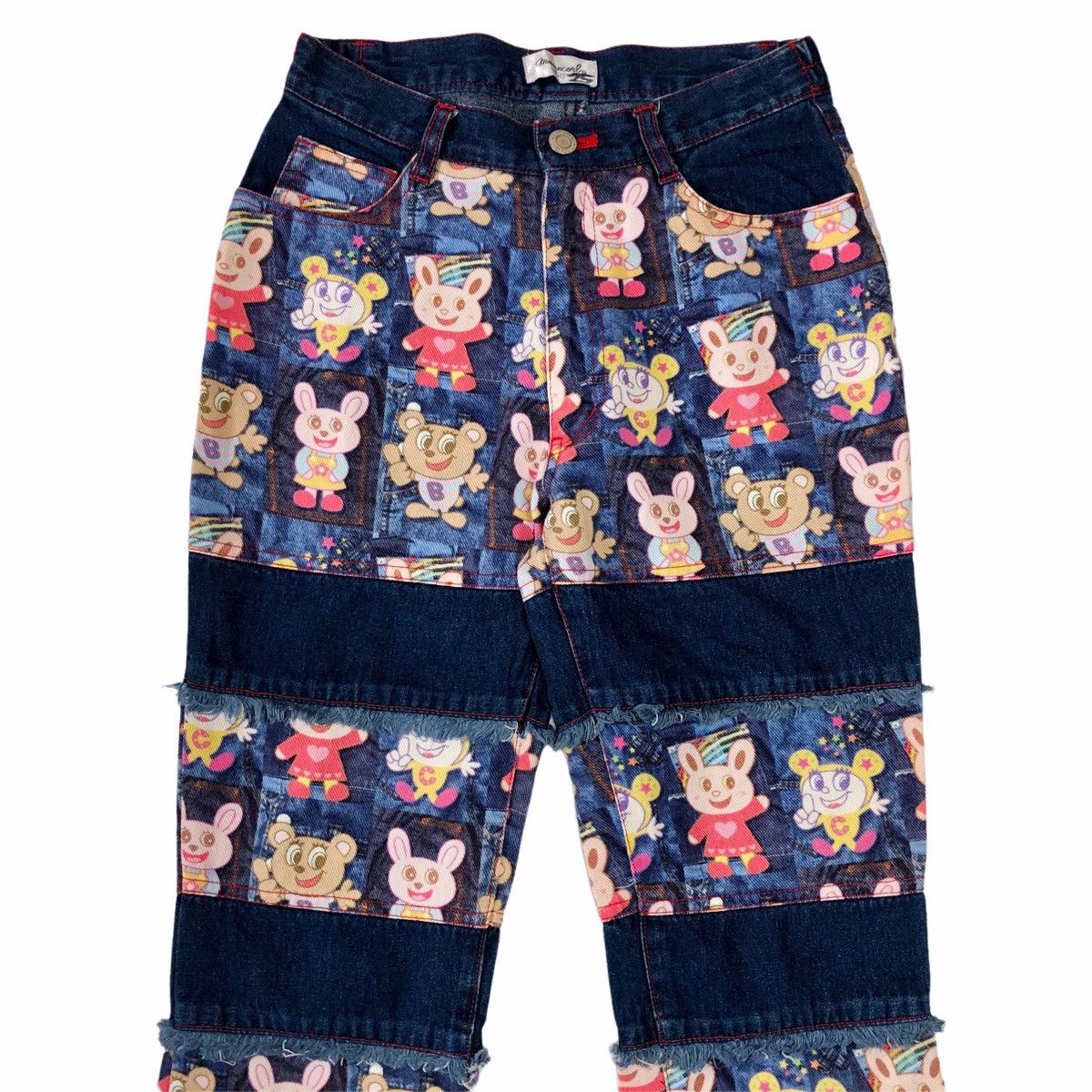 Hysteric Glamour × Japanese Brand ☠️NEEDGONE☠️2000s Mooncarl - Mascot Hagi Denim Patchwork Size US 27 - 3 Thumbnail