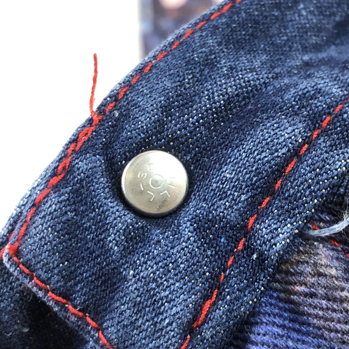 Hysteric Glamour × Japanese Brand ☠️NEEDGONE☠️2000s Mooncarl - Mascot Hagi Denim Patchwork Size US 27 - 8 Thumbnail