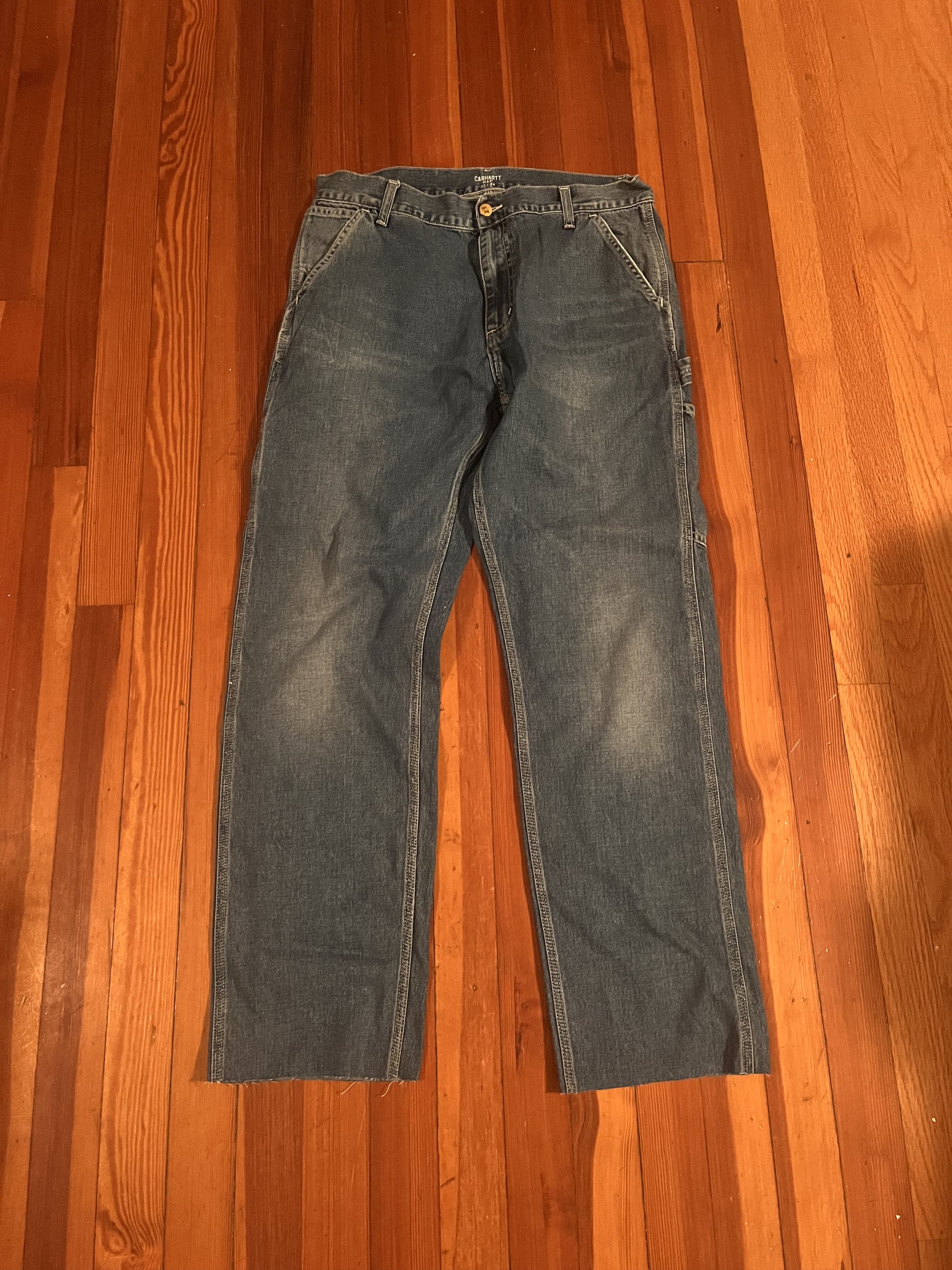 Carhartt wip jeans 34 x 32 inseam cut