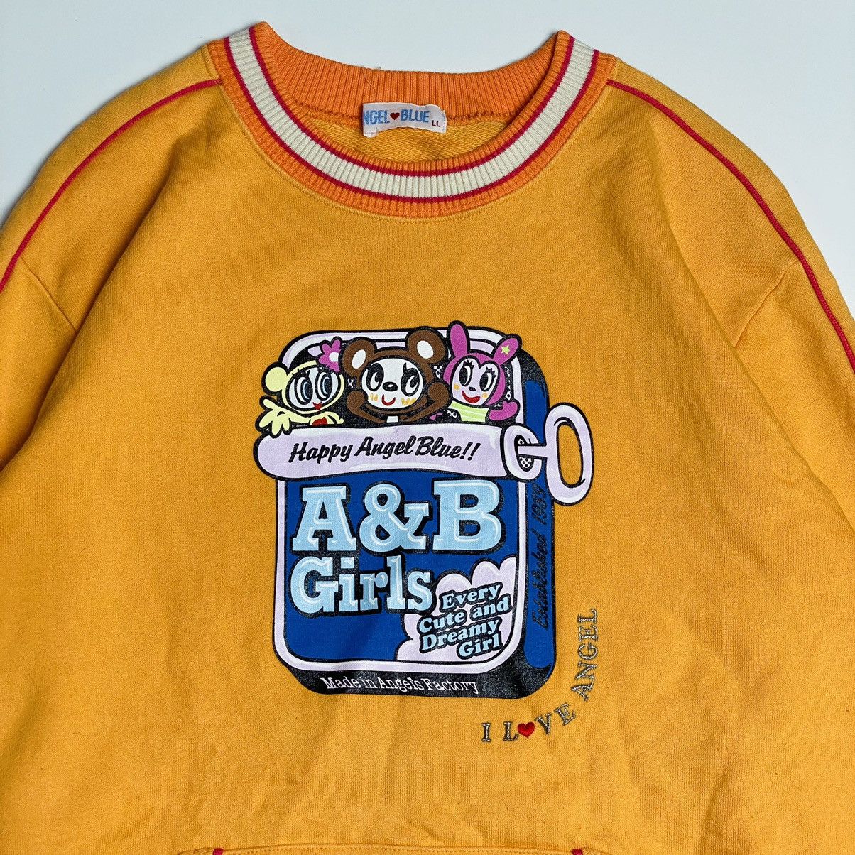 Hysteric Glamour × Japanese Brand ☠️NEEDGONE☠️00s Angel Blue Three Mascots Heavyweight Crewneck Size US M / EU 48-50 / 2 - 3 Thumbnail