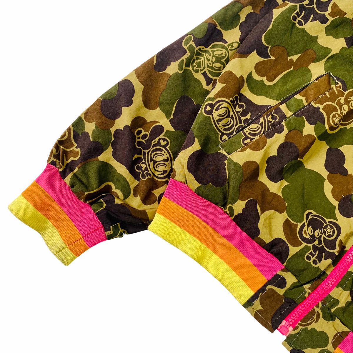 Hysteric Glamour 2000s Angel Blue Multicolor Rib Elephant Camo Bomber Jacket Size US M / EU 48-50 / 2 - 7 Thumbnail