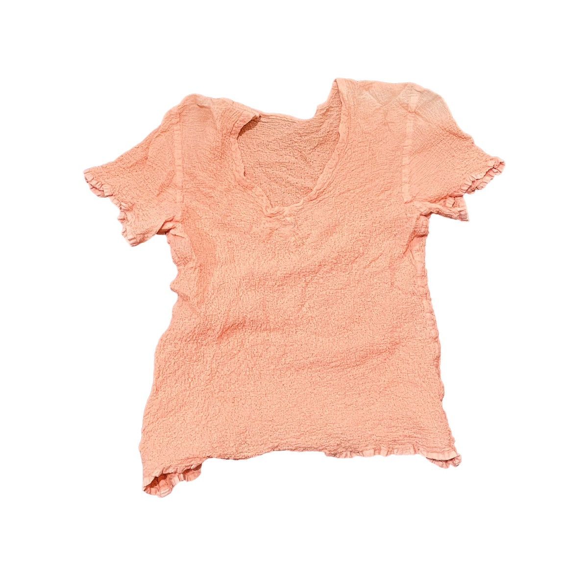 Vintage issey miyake me pleated wrinkled tee