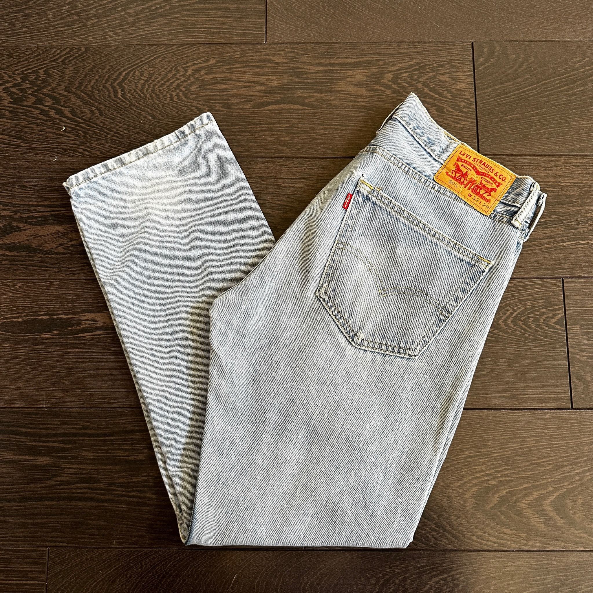 Levi's 505 Jeans Light Blue Wash Denim 32x29