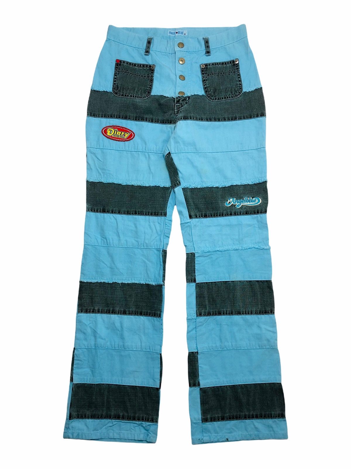 Hysteric Glamour ☠️NEEDGONE☠️1990s Angel Blue - Flower Generation Hagi Pants Size US 29 - 1 Thumbnail