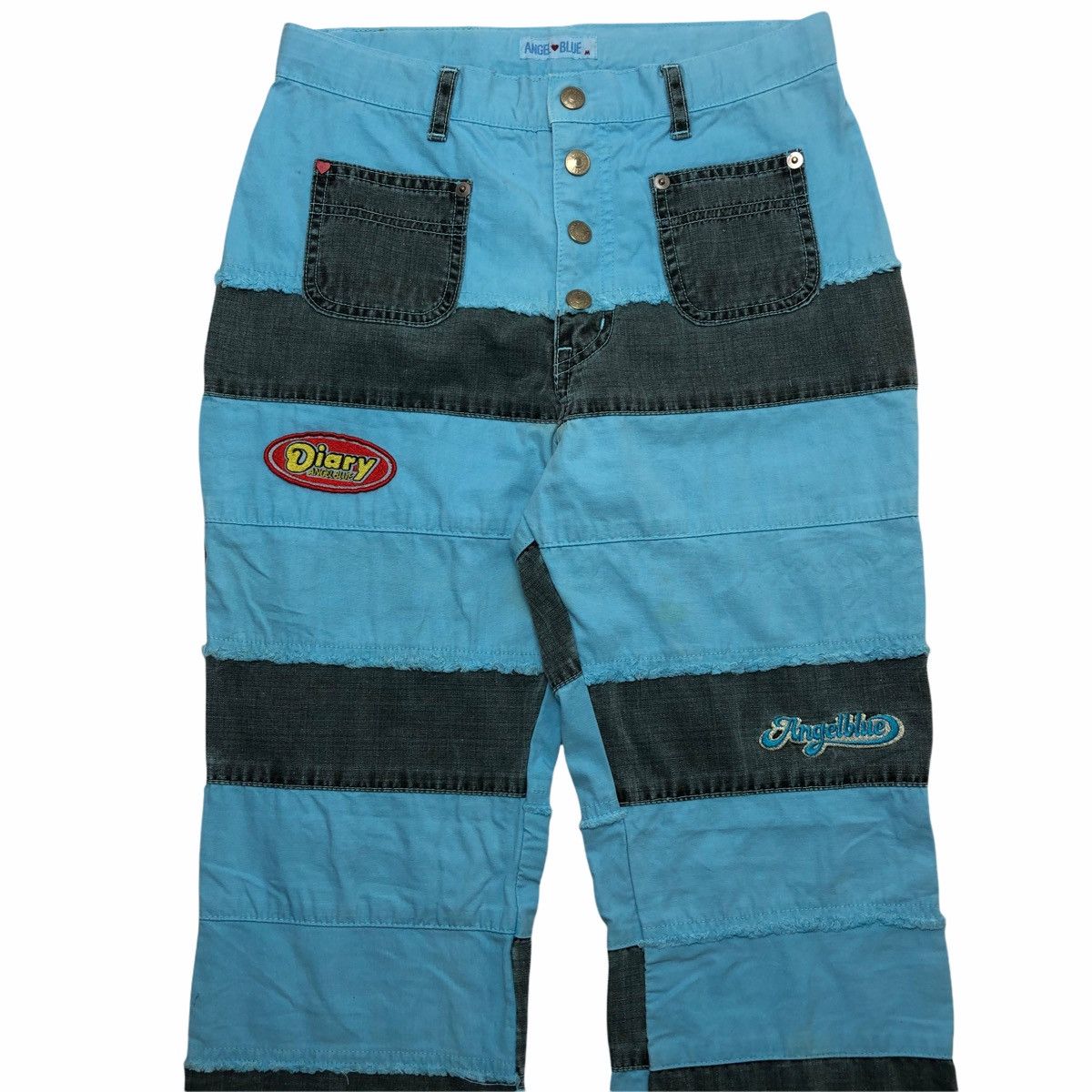 Hysteric Glamour ☠️NEEDGONE☠️1990s Angel Blue - Flower Generation Hagi Pants Size US 29 - 3 Thumbnail