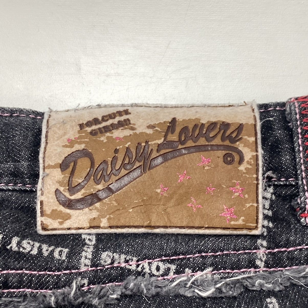 Hysteric Glamour × Japanese Brand ☠️SENDOFFERS☠️2000s Daisy Lovers - Texted Flared Denim Pants Size US 27 - 10 Thumbnail