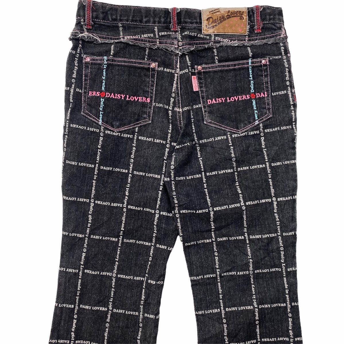 Hysteric Glamour × Japanese Brand ☠️SENDOFFERS☠️2000s Daisy Lovers - Texted Flared Denim Pants Size US 27 - 7 Thumbnail
