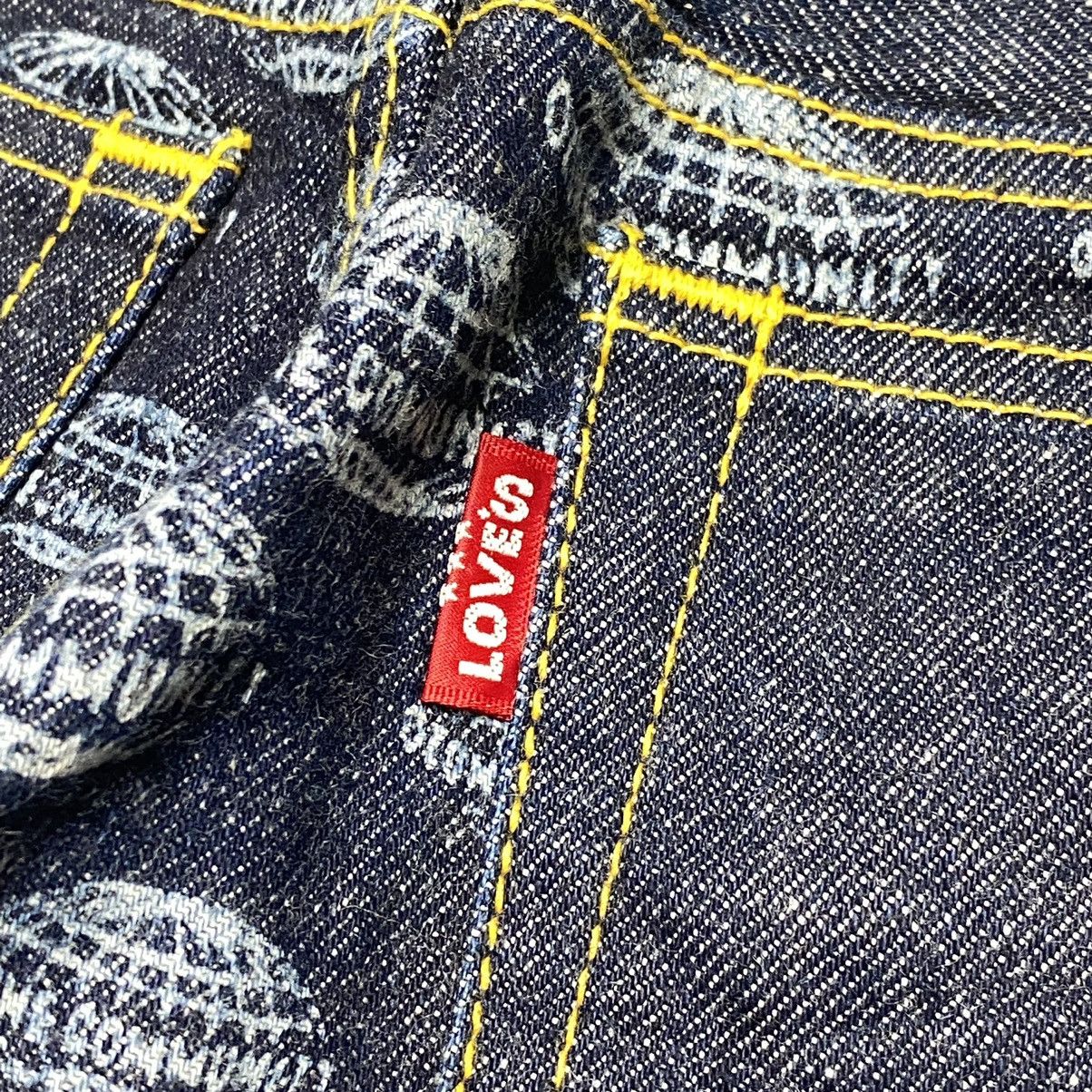 Hysteric Glamour × Japanese Brand ☠️SENDOFFERS☠️1990s Ozone Community Printed World Denim Pants Size US 29 - 9 Thumbnail