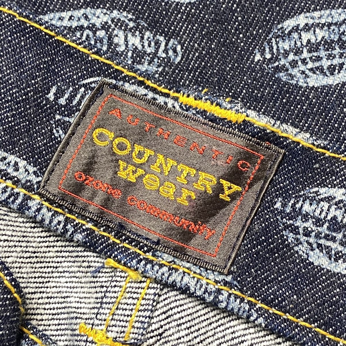 Hysteric Glamour × Japanese Brand ☠️SENDOFFERS☠️1990s Ozone Community Printed World Denim Pants Size US 29 - 10 Thumbnail