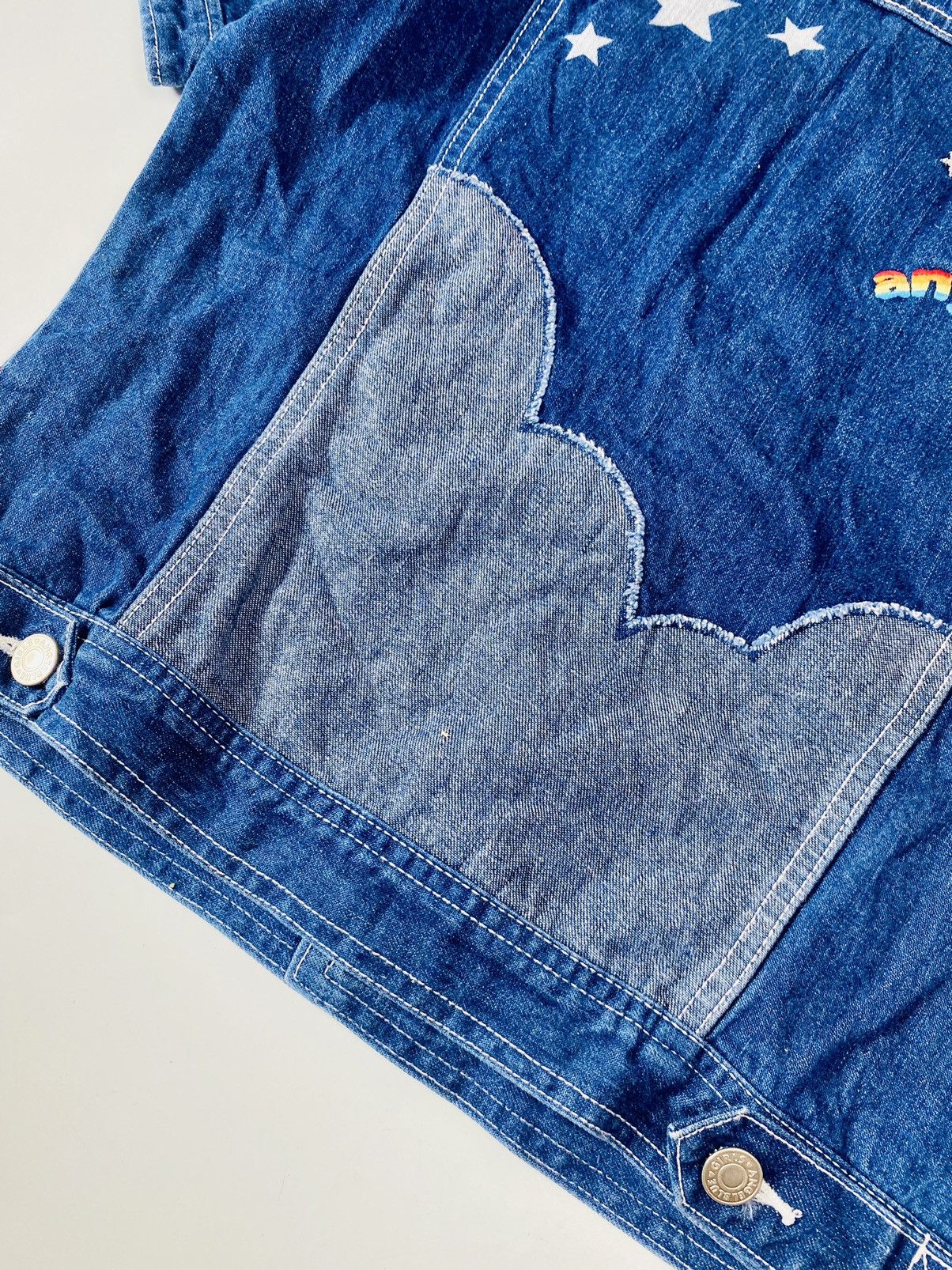 Hysteric Glamour 0s Angel Blue Cloud Patchwork Denim Short Sleeve Size US S / EU 44-46 / 1 - 7 Thumbnail