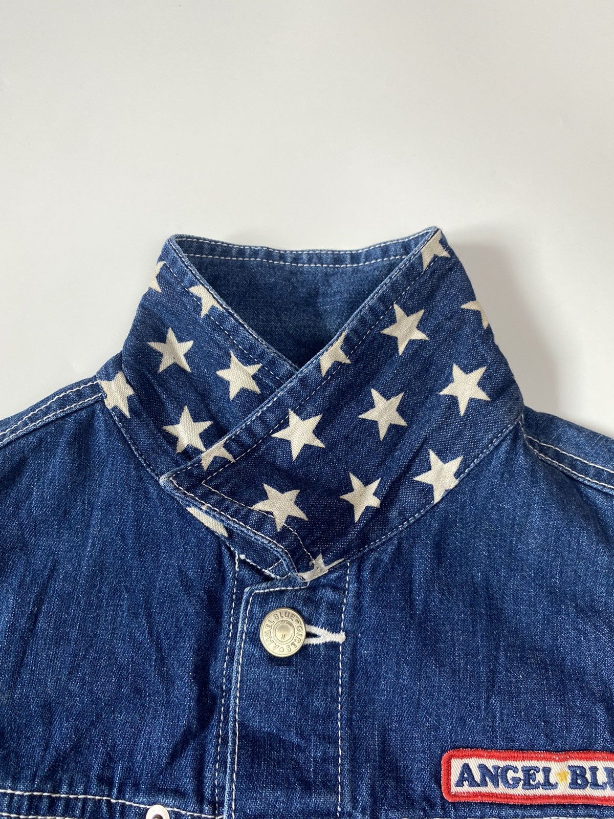 Hysteric Glamour 0s Angel Blue Cloud Patchwork Denim Short Sleeve Size US S / EU 44-46 / 1 - 4 Thumbnail