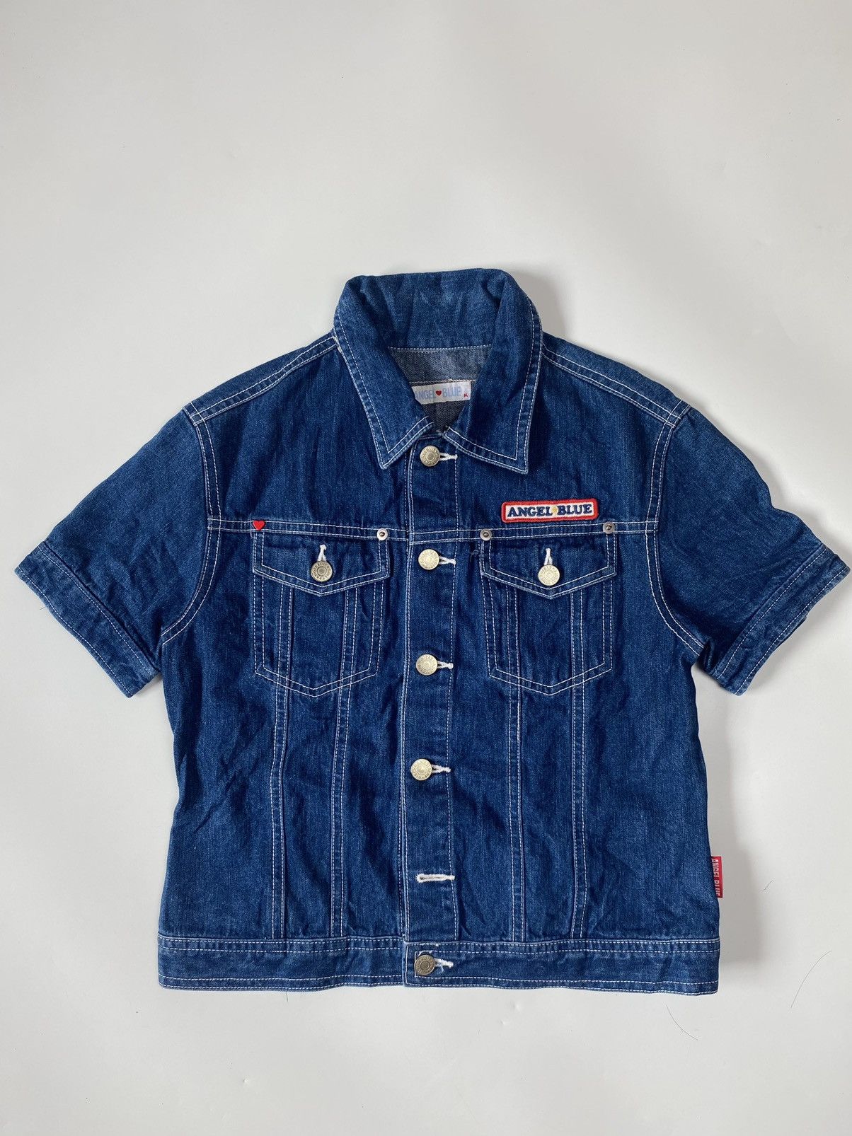 Hysteric Glamour 0s Angel Blue Cloud Patchwork Denim Short Sleeve Size US S / EU 44-46 / 1 - 2 Thumbnail