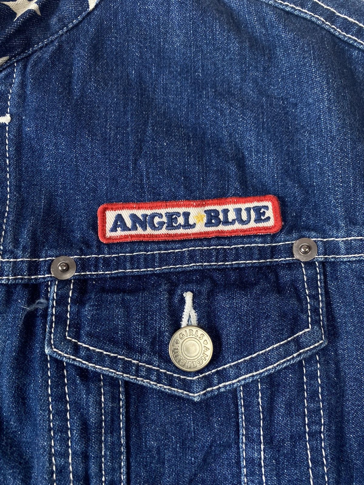 Hysteric Glamour 0s Angel Blue Cloud Patchwork Denim Short Sleeve Size US S / EU 44-46 / 1 - 5 Thumbnail