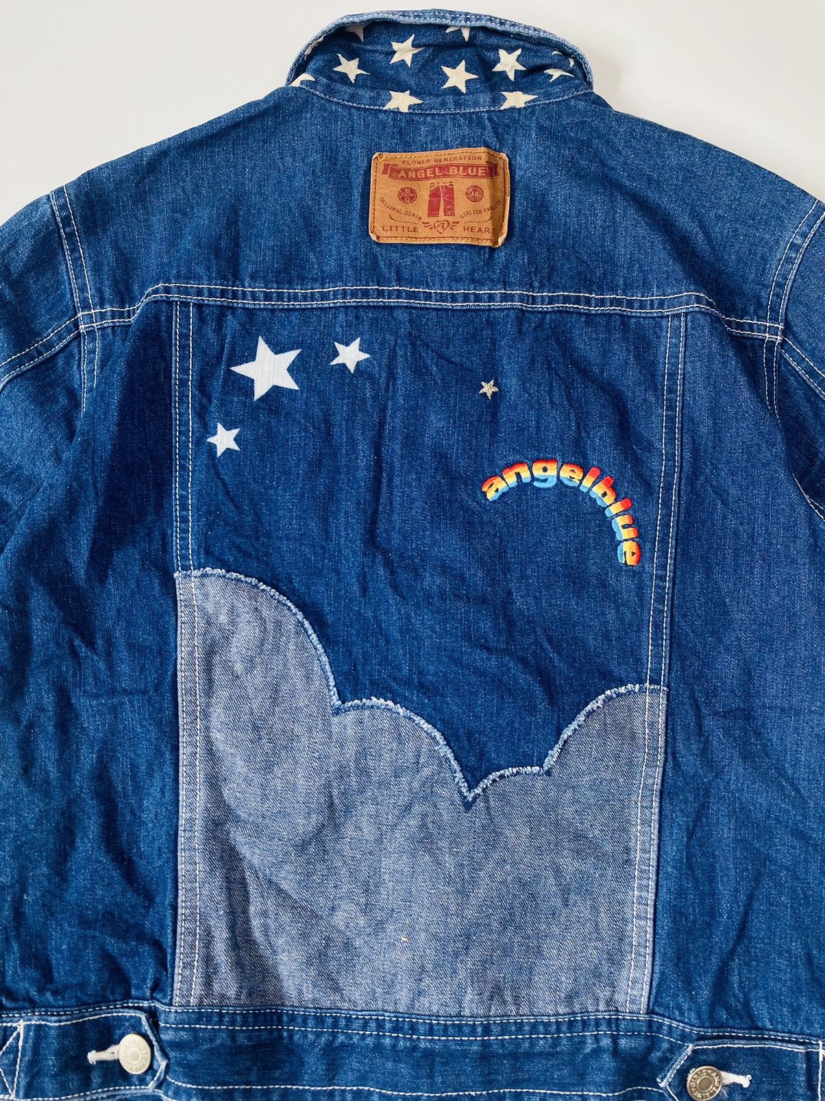 Hysteric Glamour 0s Angel Blue Cloud Patchwork Denim Short Sleeve Size US S / EU 44-46 / 1 - 8 Thumbnail