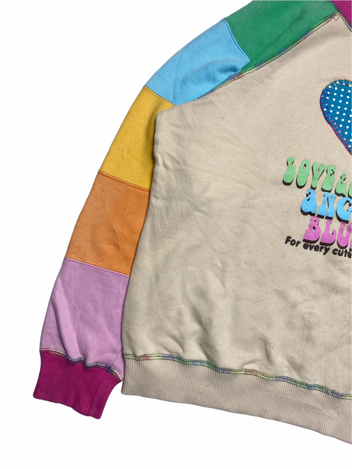 Hysteric Glamour ☠️NEEDGONE☠️1990s Angel Blue - Multicolor Patchwork Sweatshirt Size US M / EU 48-50 / 2 - 3 Thumbnail