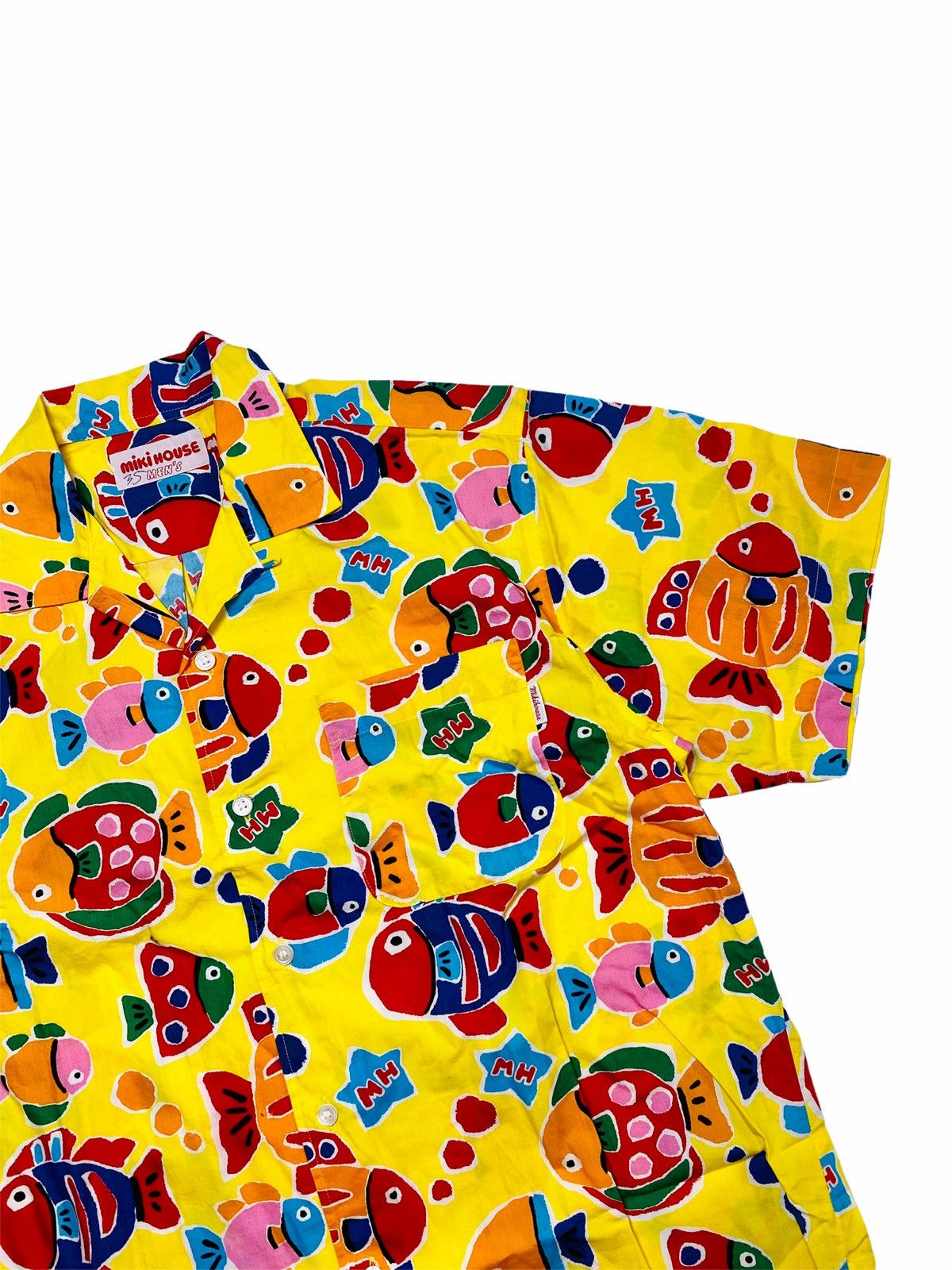 20471120 × Beauty Beast × Japanese Brand ☠️NEEDGONE☠️2000s Miki House - Fish Open Collar Button Shirt Size US M / EU 48-50 / 2 - 4 Thumbnail
