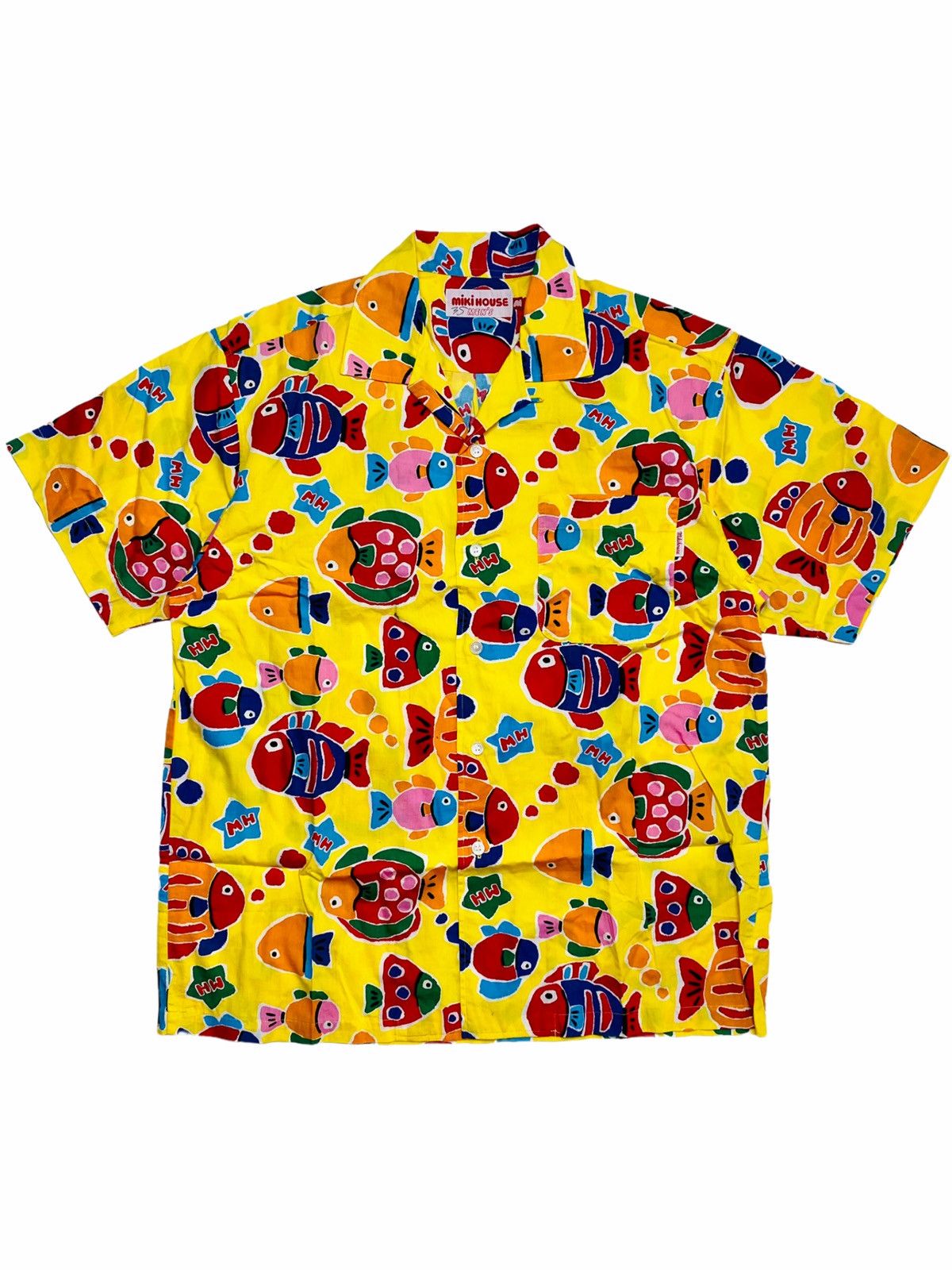 20471120 × Beauty Beast × Japanese Brand ☠️NEEDGONE☠️2000s Miki House - Fish Open Collar Button Shirt Size US M / EU 48-50 / 2 - 2 Thumbnail