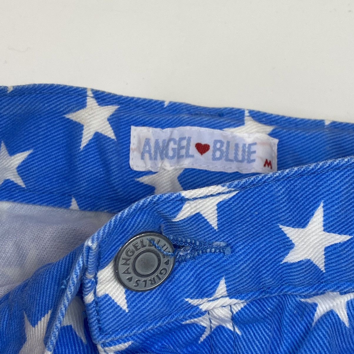 Hysteric Glamour × Japanese Brand ☠️NEEDGONE☠️1990s Angel Blue - Printed Star Blue Denim Pants Size US 27 - 7 Thumbnail