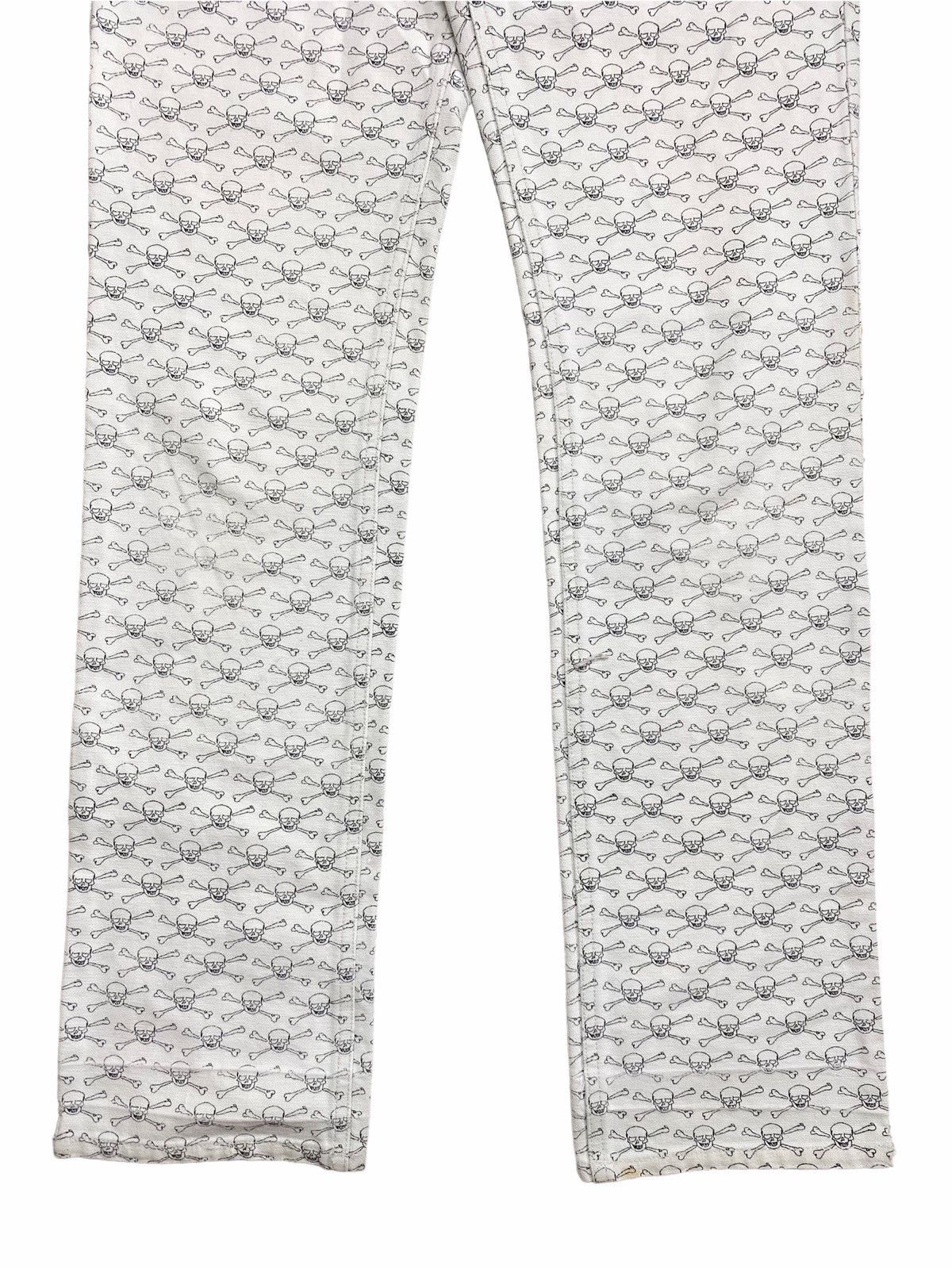 Hysteric Glamour × Japanese Brand ☠️NEEDGONE☠️1990s Super Lovers - Printed Cross Skeleton Pants Size US 28 / EU 44 - 4 Thumbnail