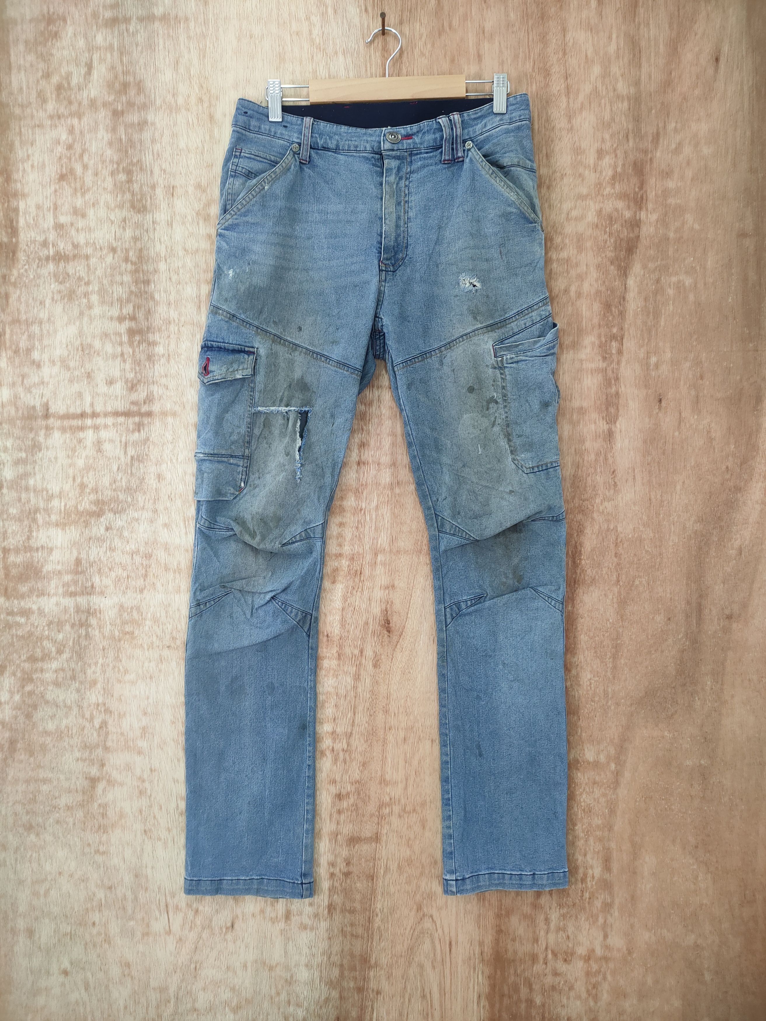 VINTAGE JAPANESE BRAND FADED RUSTY CARGO PANTS / DISTRESSED