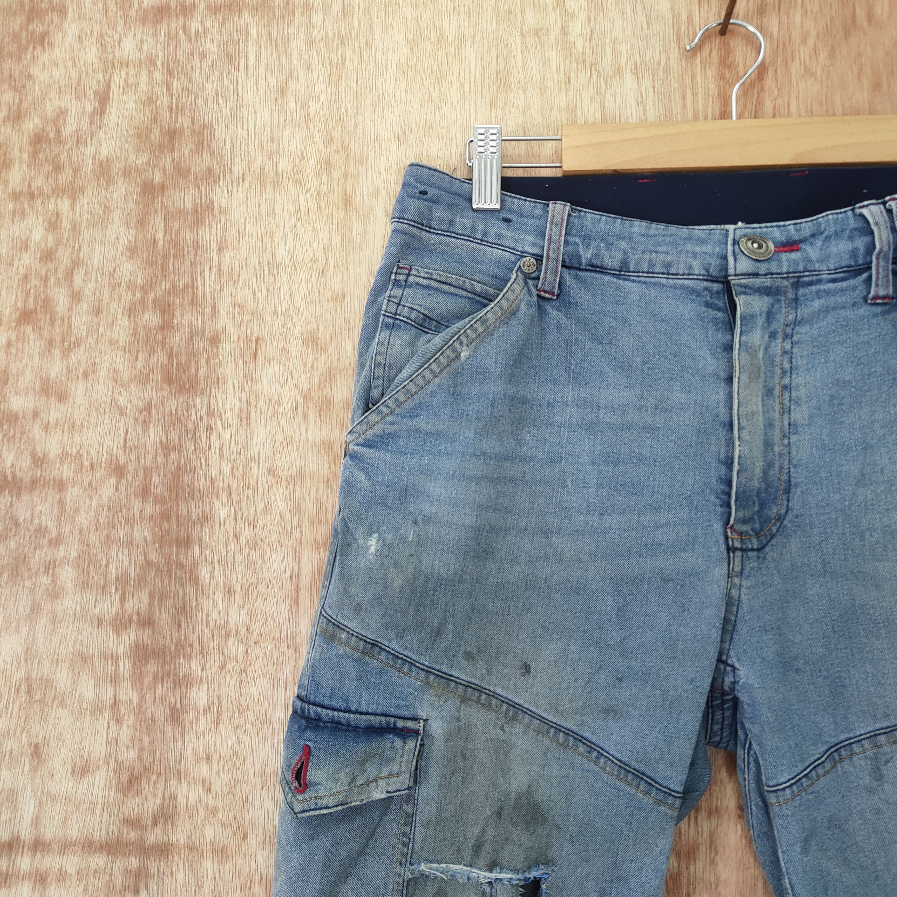 Japanese Brand × Vintage VINTAGE JAPANESE BRAND FADED RUSTY CARGO PANTS / DISTRESSED Size US 29 - 9 Thumbnail