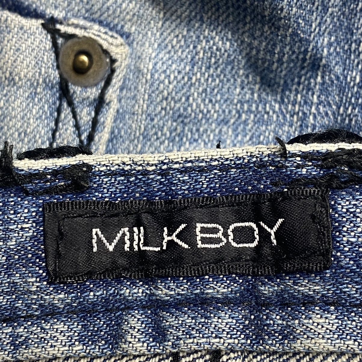 20471120 × Beauty Beast × Japanese Brand 1990s Milkboy - Grunge Patchwork Diamond Denim Size US 29 - 9 Thumbnail
