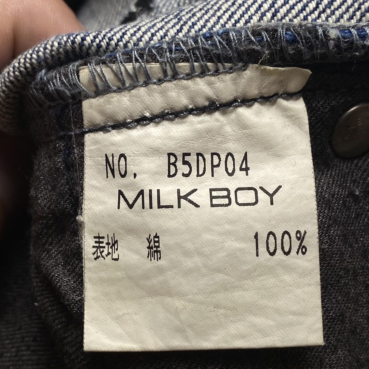 20471120 × Beauty Beast × Japanese Brand 1990s Milkboy - Grunge Patchwork Diamond Denim Size US 29 - 10 Thumbnail