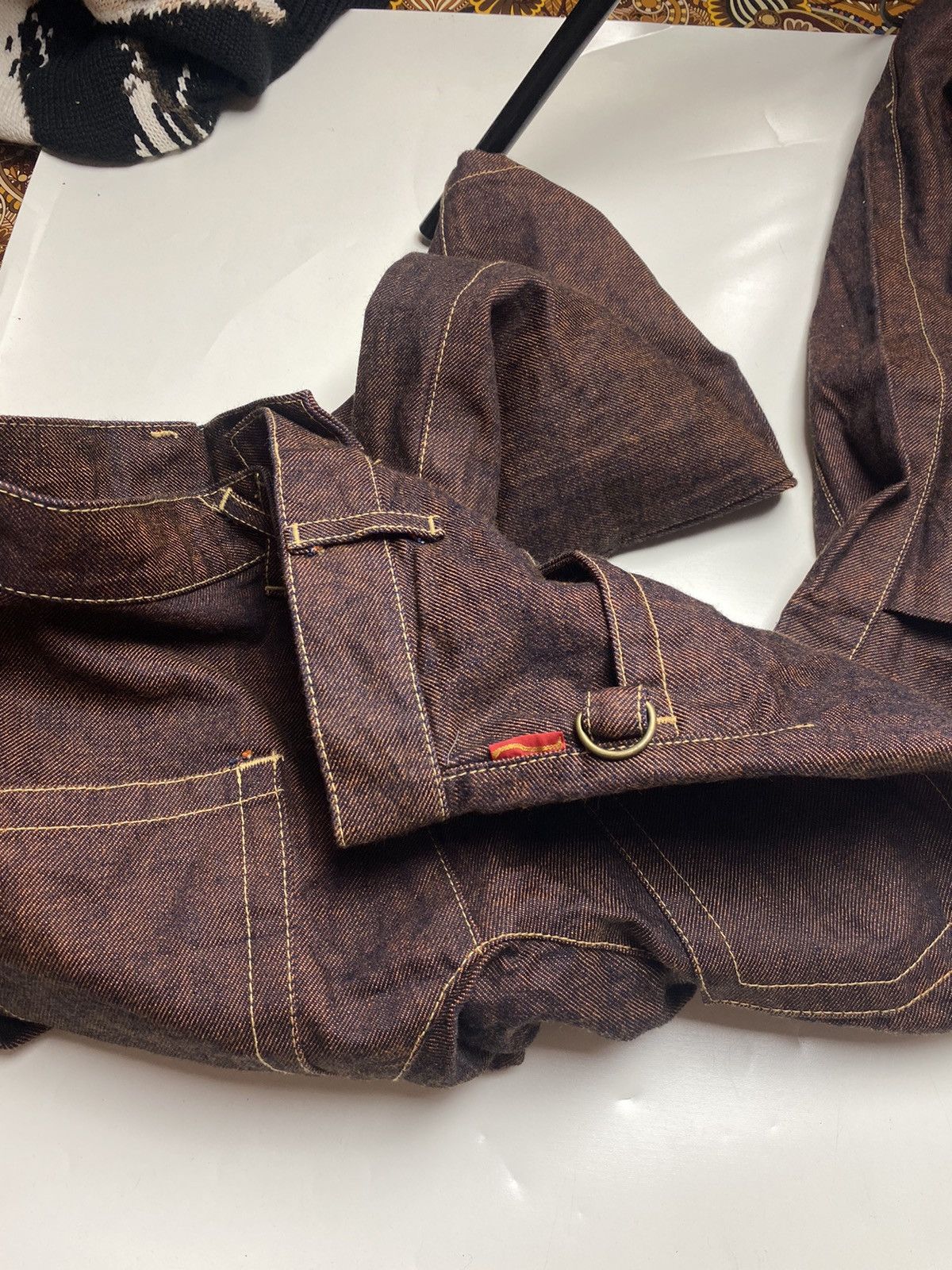 Beauty Beast 1998 Beauty:Beast - Orange Denim Pants Size US 29 - 6 Thumbnail