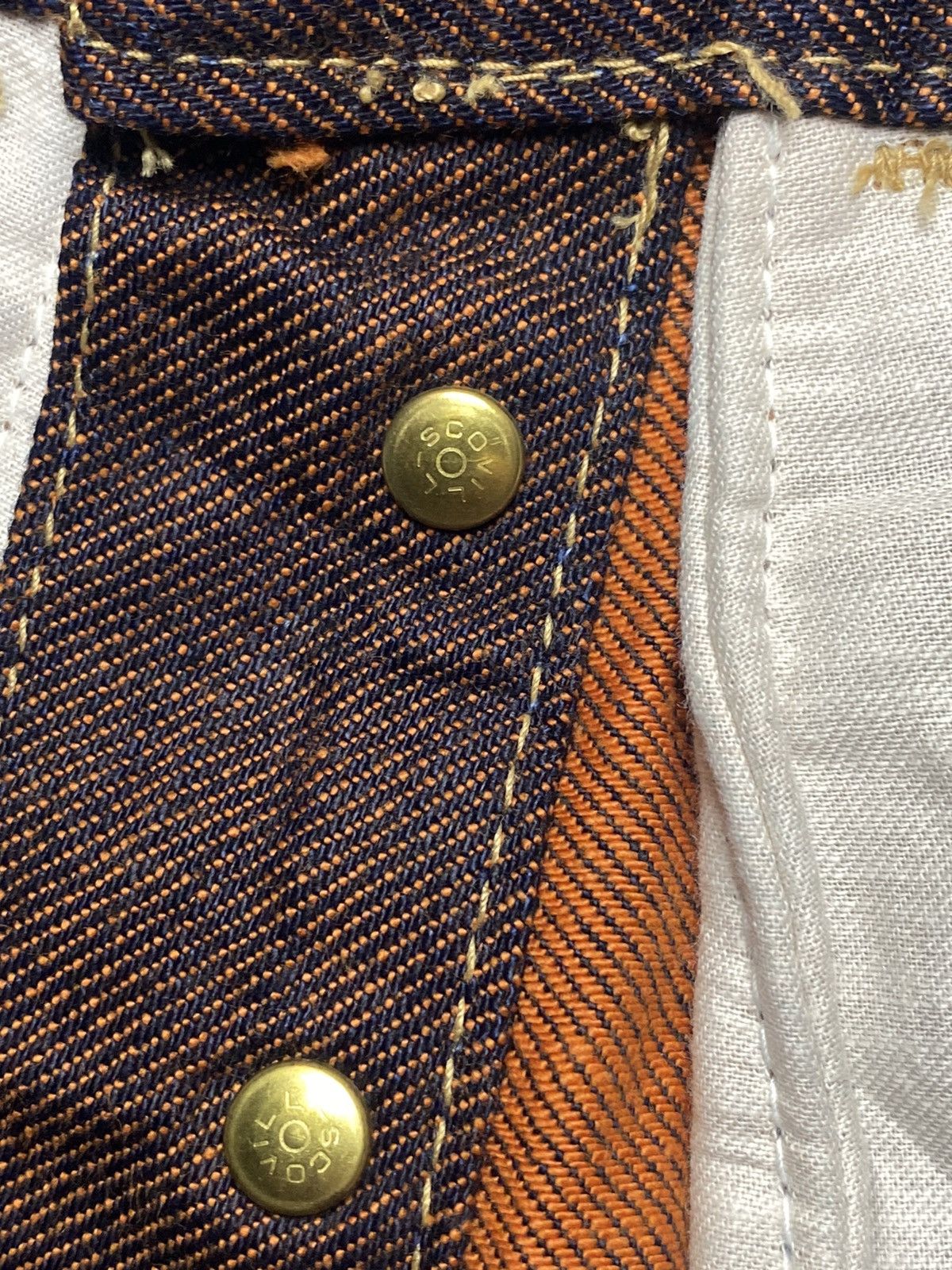 Beauty Beast 1998 Beauty:Beast - Orange Denim Pants Size US 29 - 7 Thumbnail