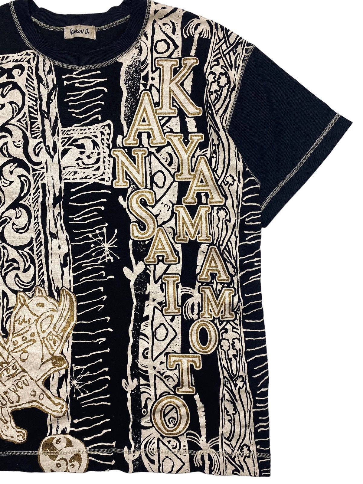 Japanese Brand × Kansai Yamamoto 1980s Kansai Yamamoto - Spell Out T-Shirt Size US L / EU 52-54 / 3 - 4 Thumbnail