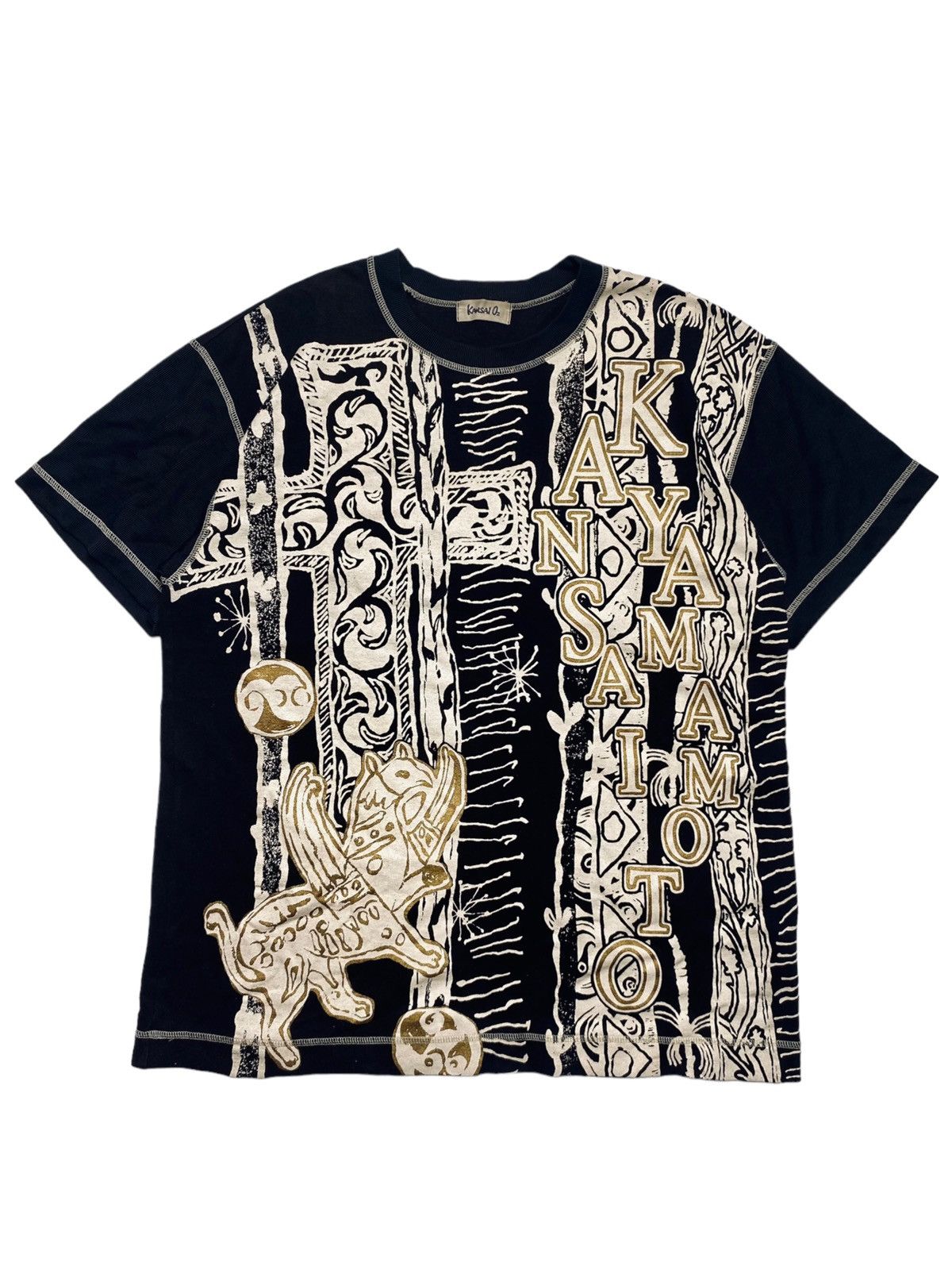 Japanese Brand × Kansai Yamamoto 1980s Kansai Yamamoto - Spell Out T-Shirt Size US L / EU 52-54 / 3 - 1 Thumbnail