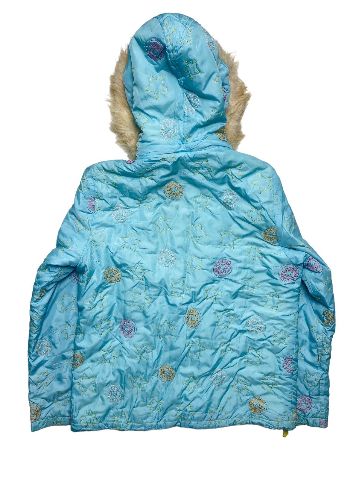 Angel Blue 1990s Daisy Lovers - Stitched Star Fur Hoodie Jacket Size US M / EU 48-50 / 2 - 2 Thumbnail