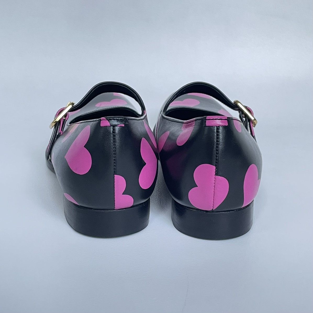 Comme des Garcons ‘Heart Print’ Leather Mary Jane Shoes Size US 8 / IT 38 - 10 Thumbnail