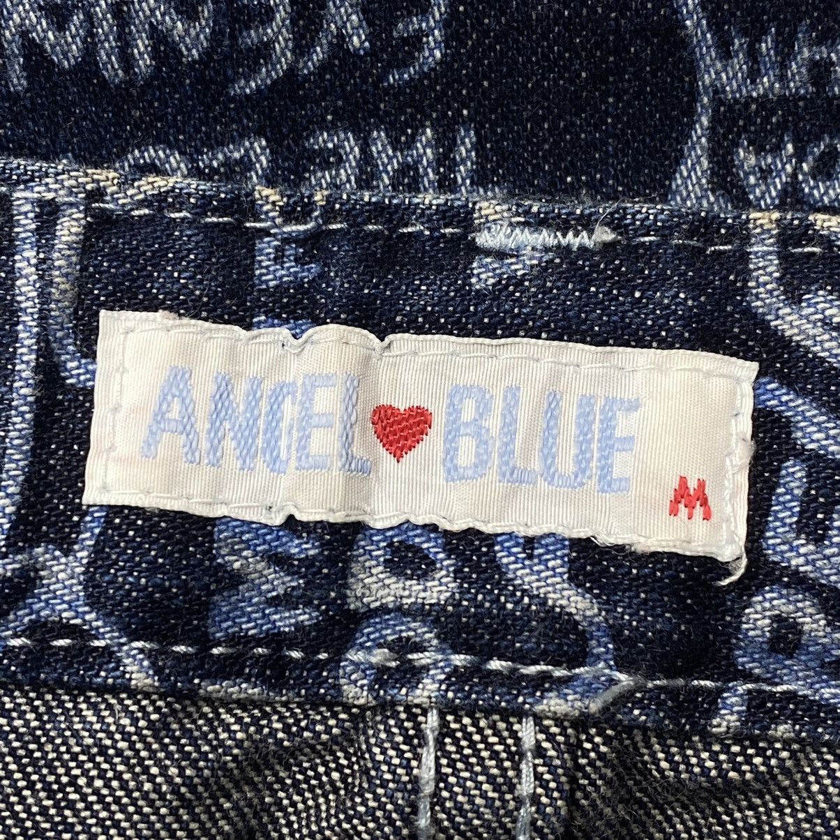 Japanese Brand × Vintage 1990s Angel Blue - Flower Generation Comic Denim Pants Size US 27 - 9 Thumbnail