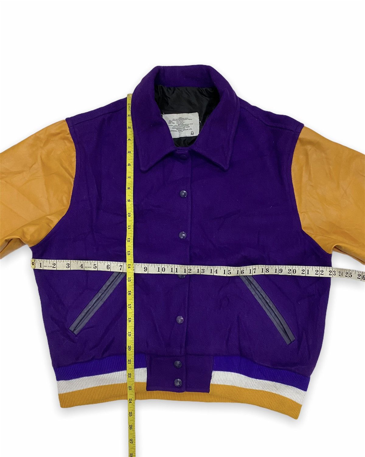 Vintage Vintage Made In USA Wool Varsity Leather Sleeve Jacket Size US M / EU 48-50 / 2 - 9 Thumbnail