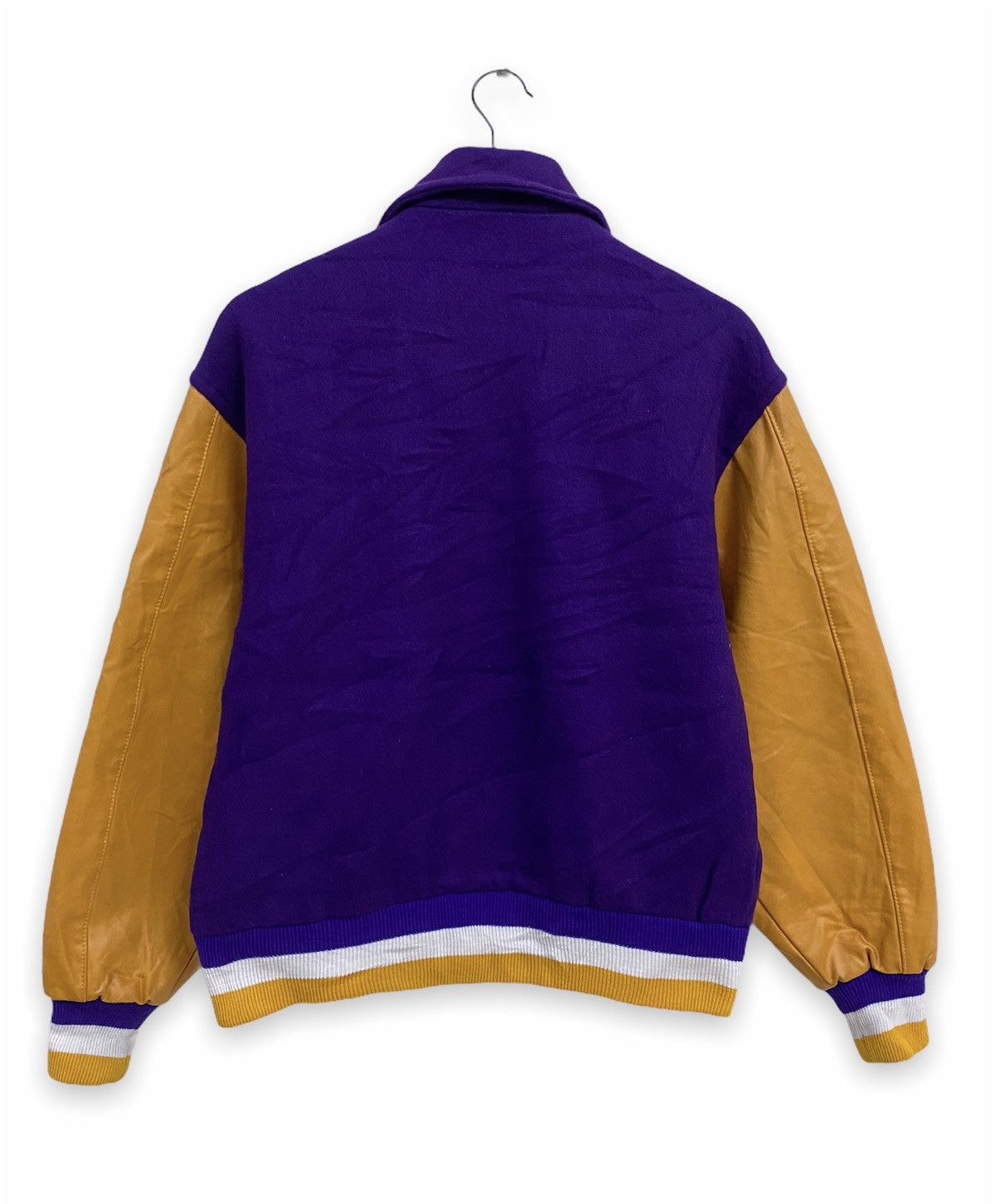 Vintage Vintage Made In USA Wool Varsity Leather Sleeve Jacket Size US M / EU 48-50 / 2 - 4 Thumbnail