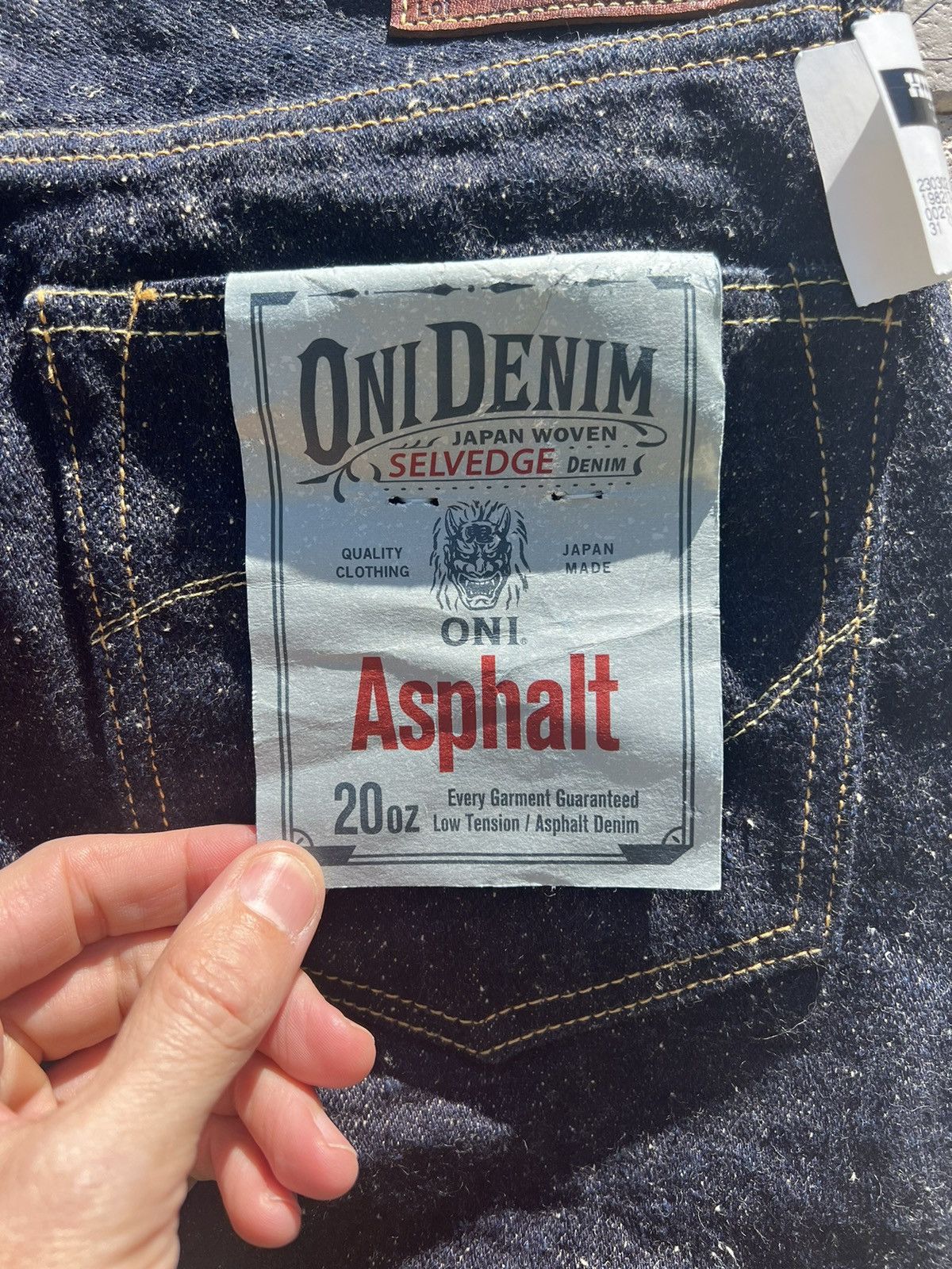 Oni Asphalt 622 Relaxed Tapered Fit NWT Size 31 Raw Selvedge
