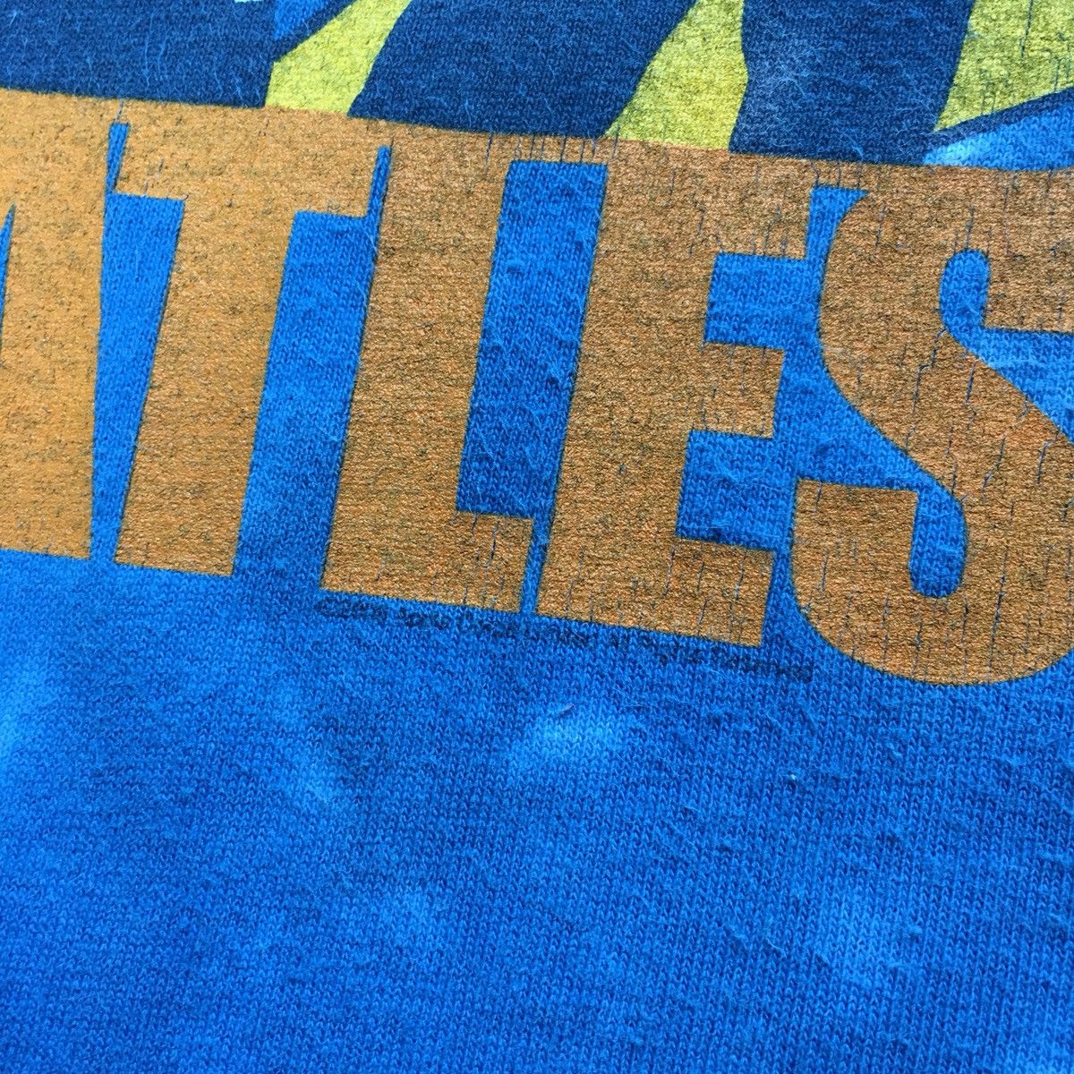 Band Tees × Liquid Blue × Vintage Vintage The Beatles Psychedelic Liquid Blue Tie Dye Tshirt Size US L / EU 52-54 / 3 - 5 Thumbnail