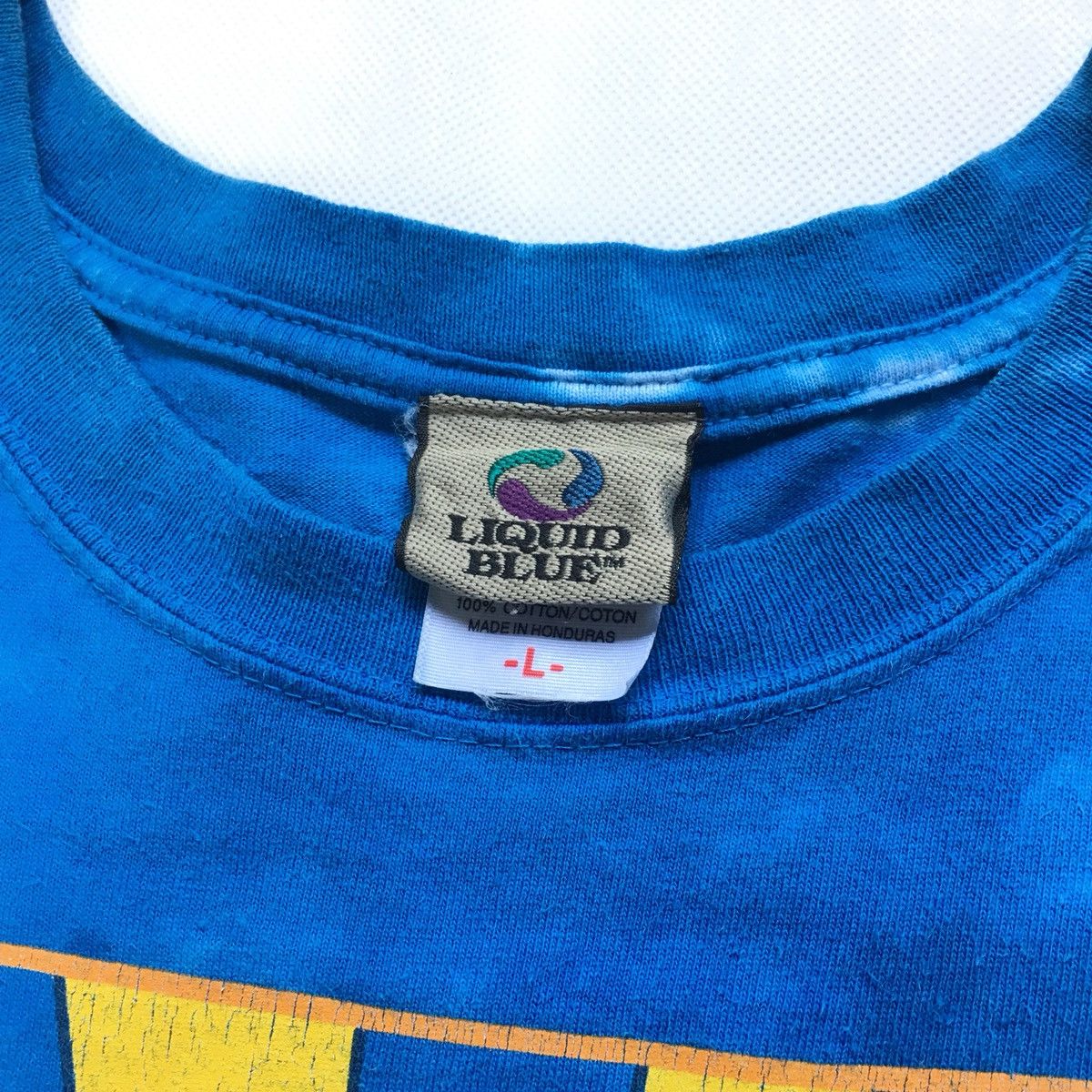 Band Tees × Liquid Blue × Vintage Vintage The Beatles Psychedelic Liquid Blue Tie Dye Tshirt Size US L / EU 52-54 / 3 - 6 Thumbnail