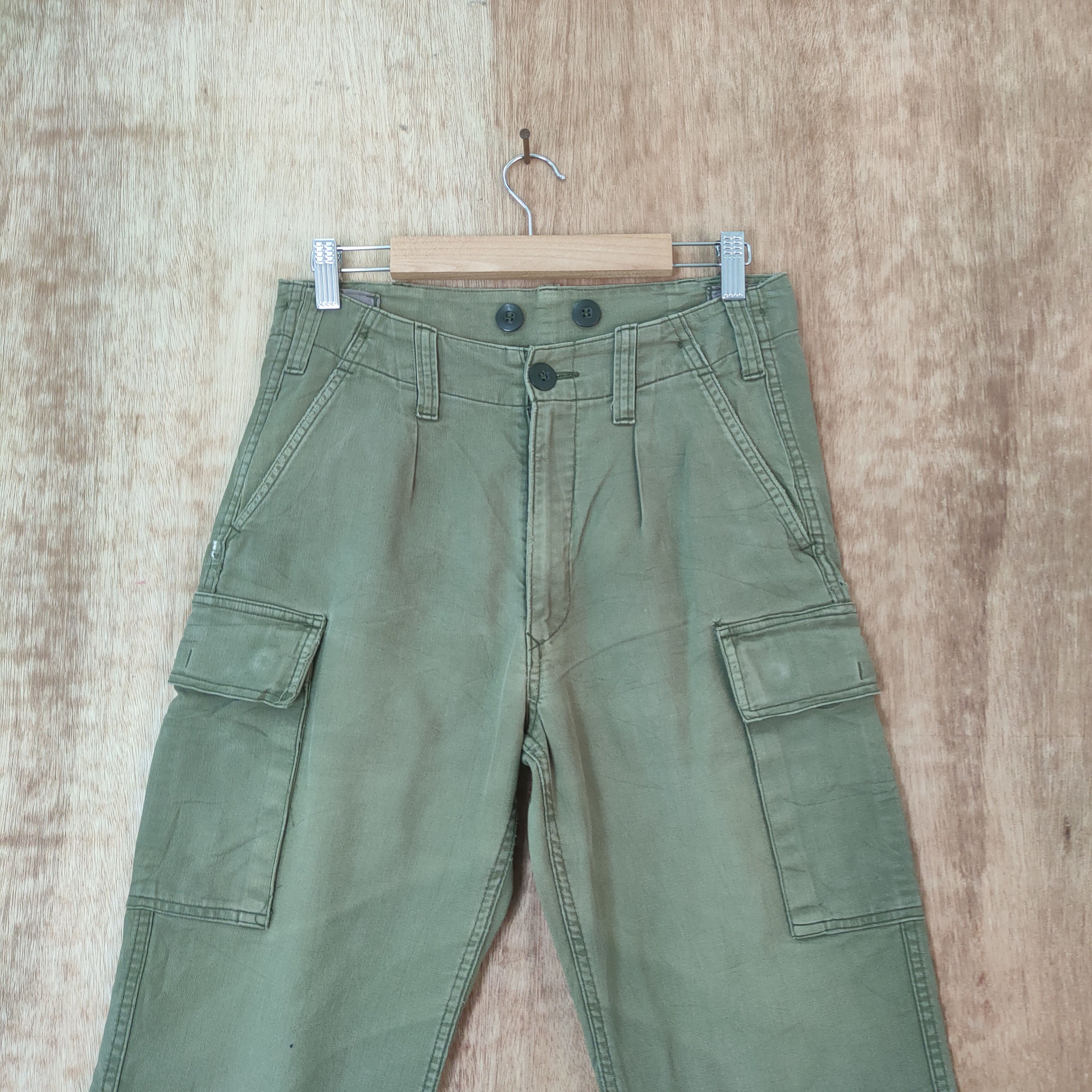 Japanese Brand VINTAGE MILITARY FADED CARGO PANTS Size US 27 - 2 Thumbnail