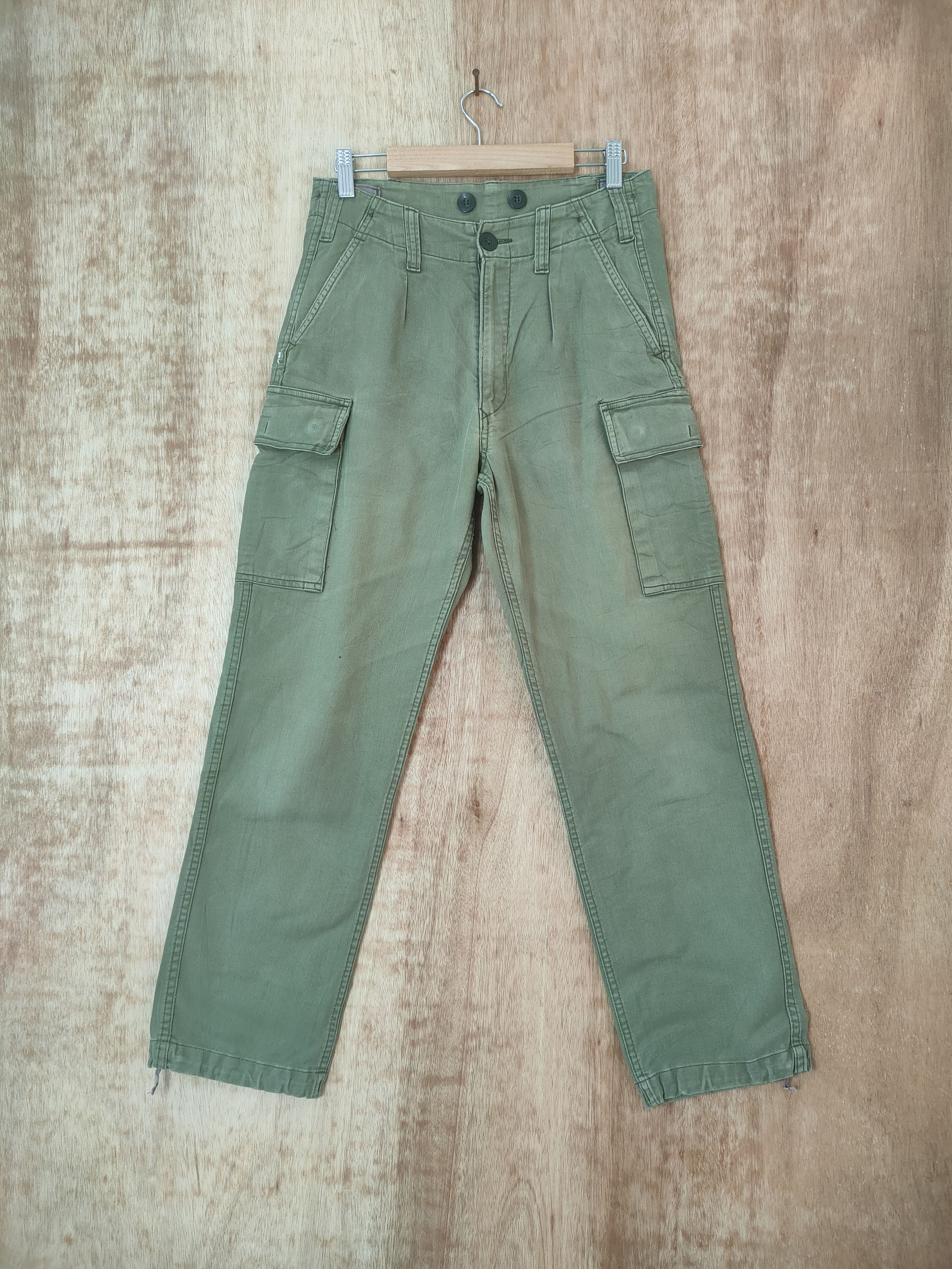 Japanese Brand VINTAGE MILITARY FADED CARGO PANTS Size US 27 - 1 Thumbnail