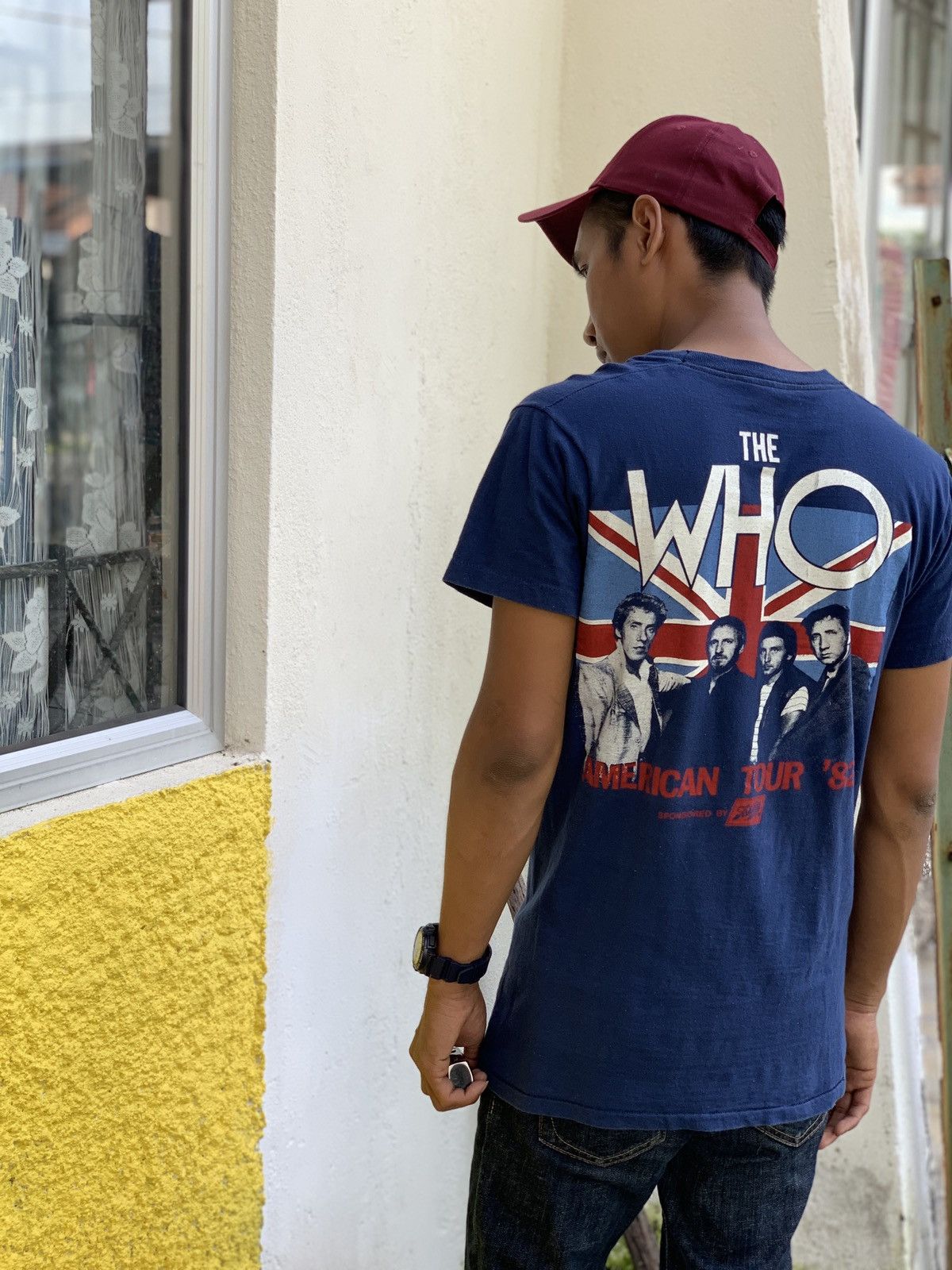 Image of Band Tees x Screen Stars The Who Tour 82 Vintage in Blue, Men's (Size Small)