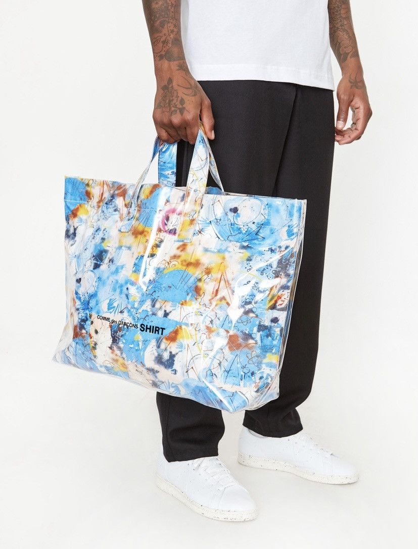 Comme Des Garcons x Comme Des Garcons Shirt Comme Des Garçons Shirt Blue Futura Tote Bag, Men's