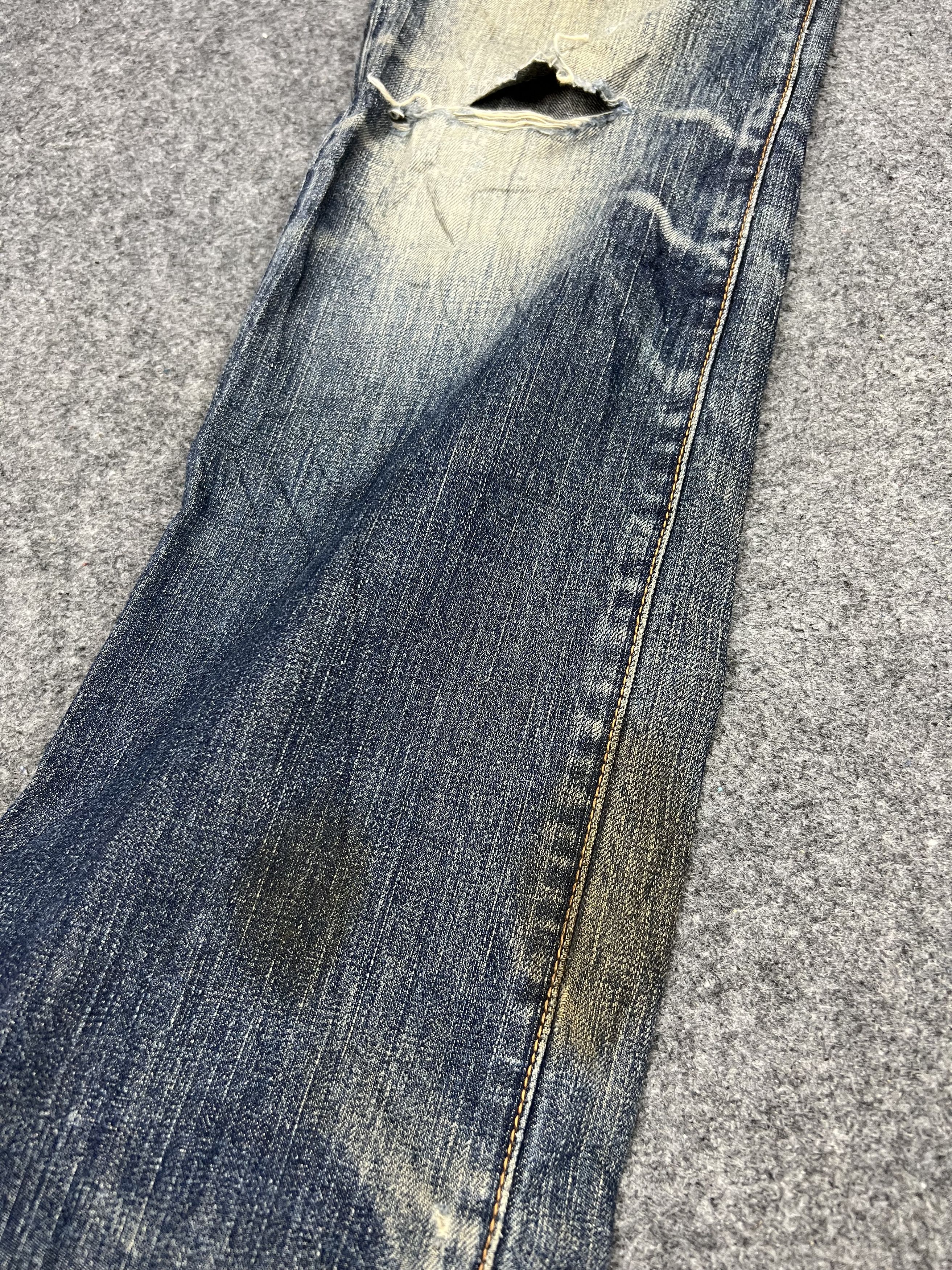 Japanese Brand Destroyed Abahouse Denim Jeans Size US 32 / EU 48 - 12 Thumbnail