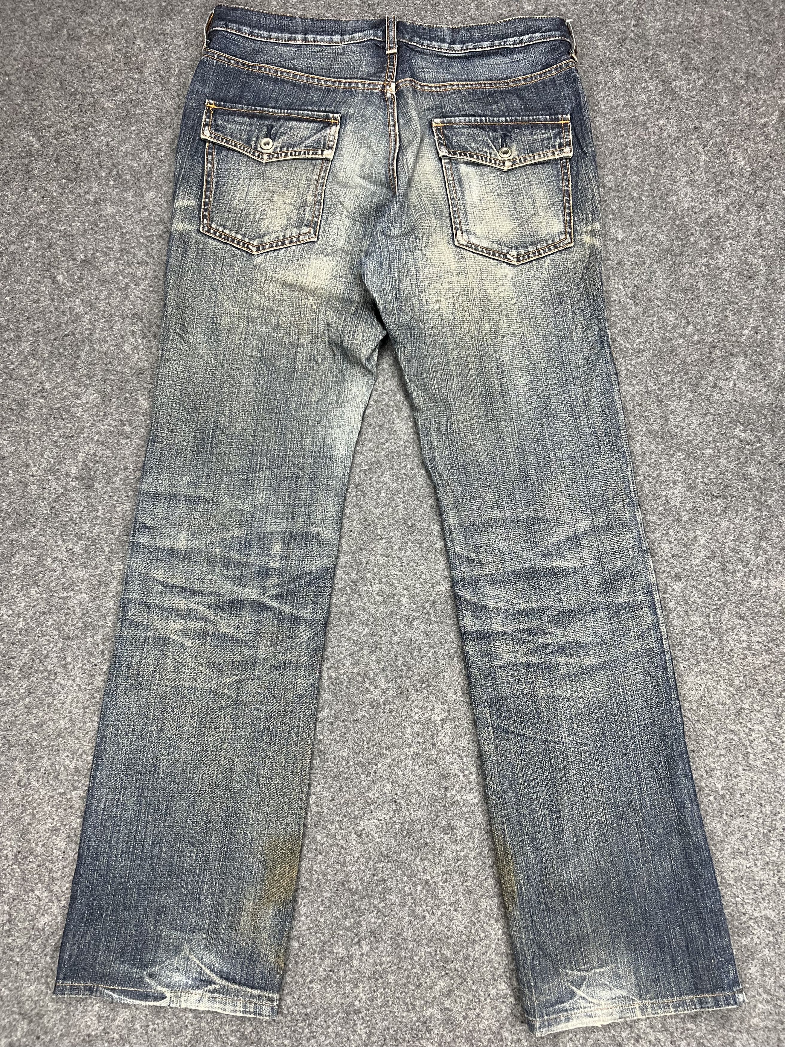 Japanese Brand Destroyed Abahouse Denim Jeans Size US 32 / EU 48 - 2 Thumbnail