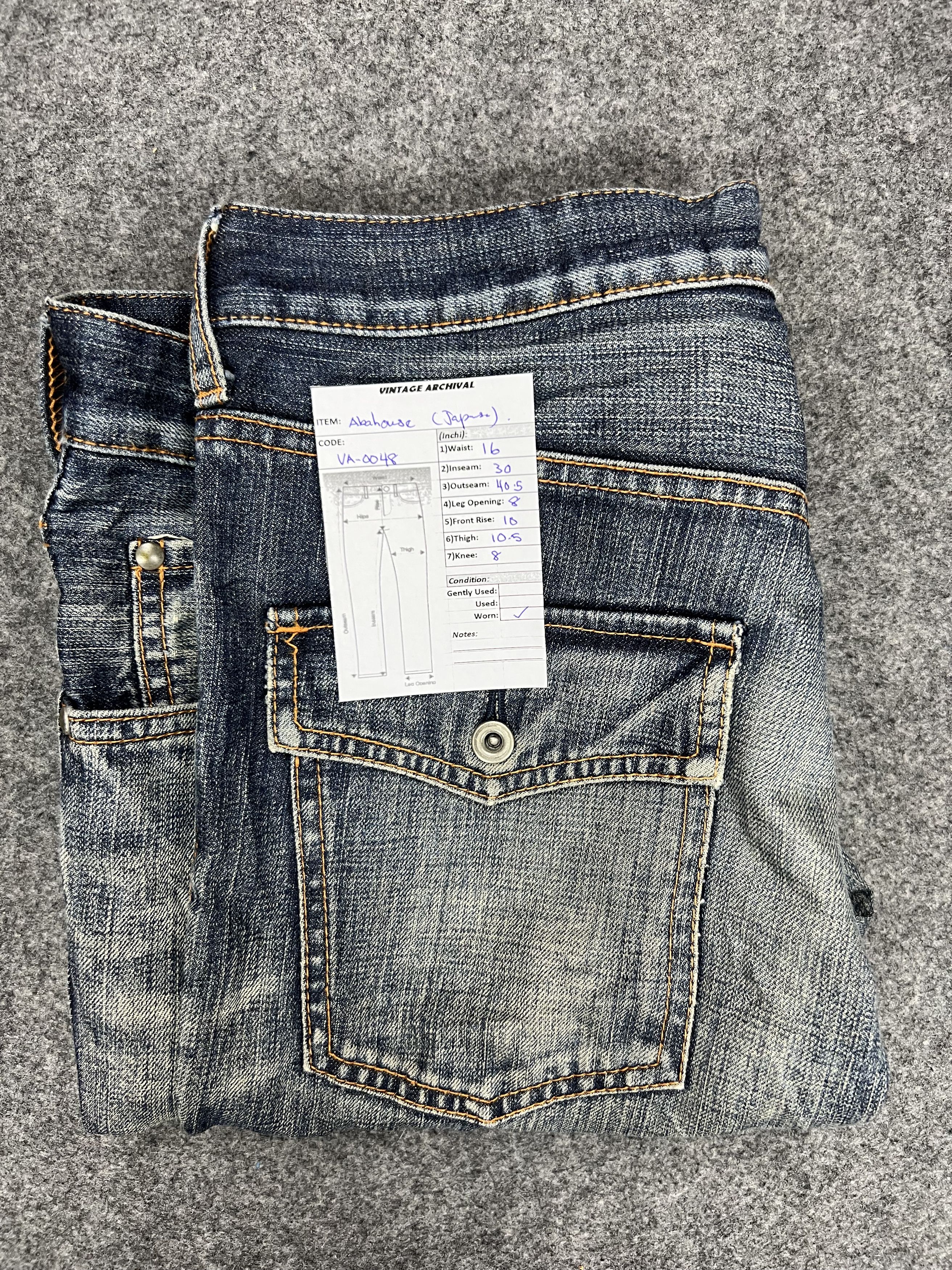Japanese Brand Destroyed Abahouse Denim Jeans Size US 32 / EU 48 - 17 Thumbnail