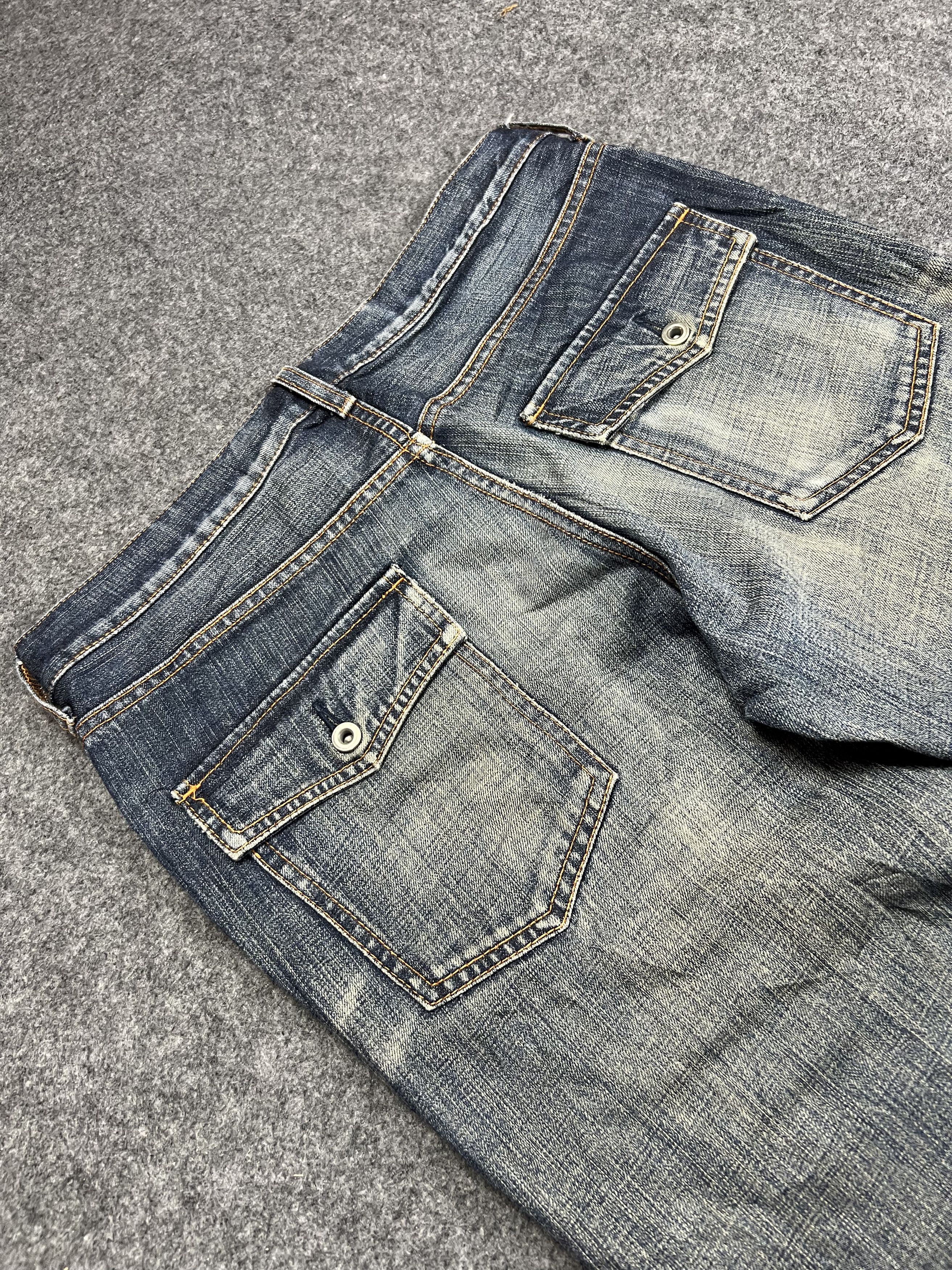 Japanese Brand Destroyed Abahouse Denim Jeans Size US 32 / EU 48 - 7 Thumbnail