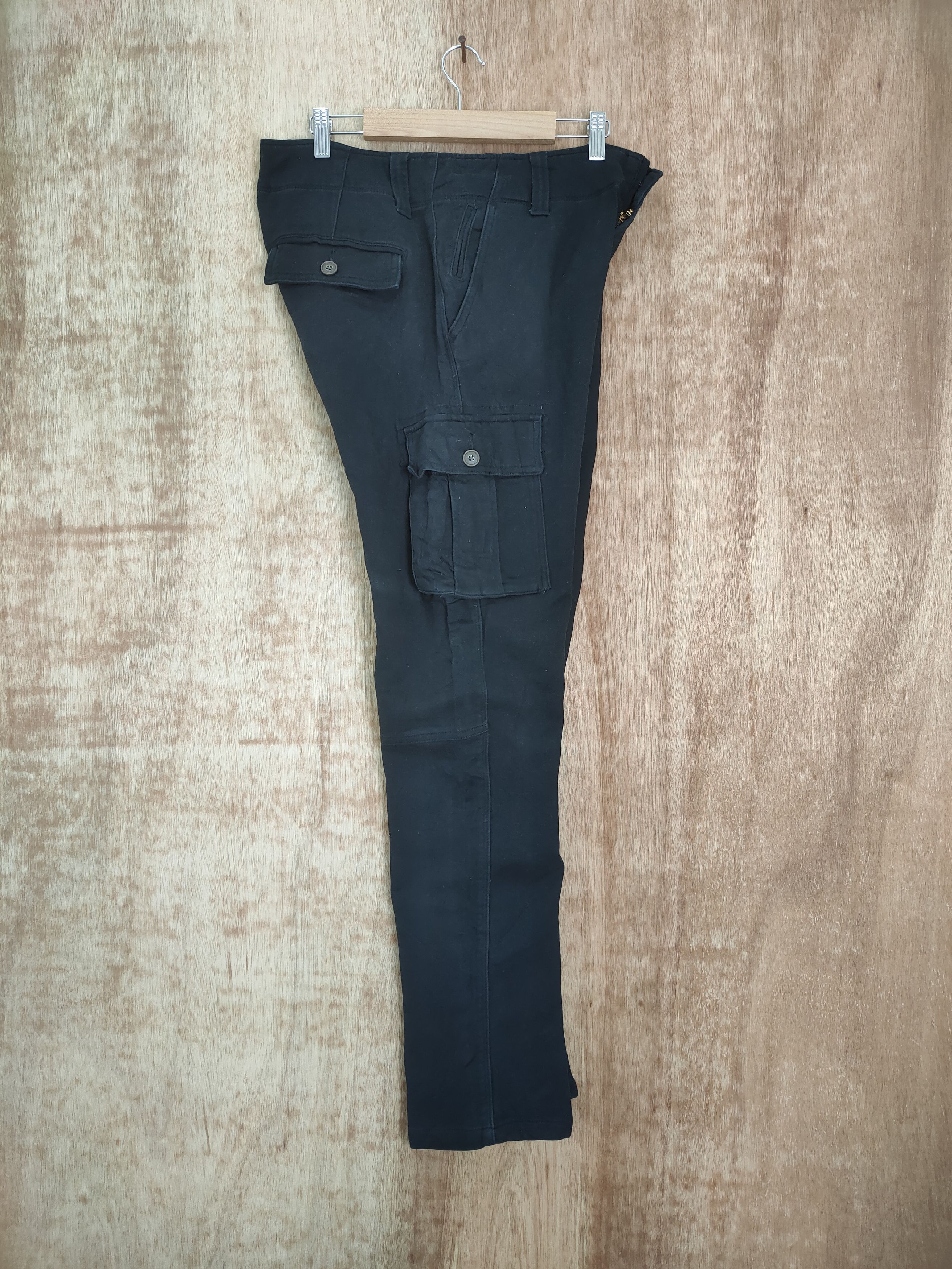 Japanese Brand PURPLE & YELLOW BLACK CARGO PANTS Size US 33 - 5 Thumbnail
