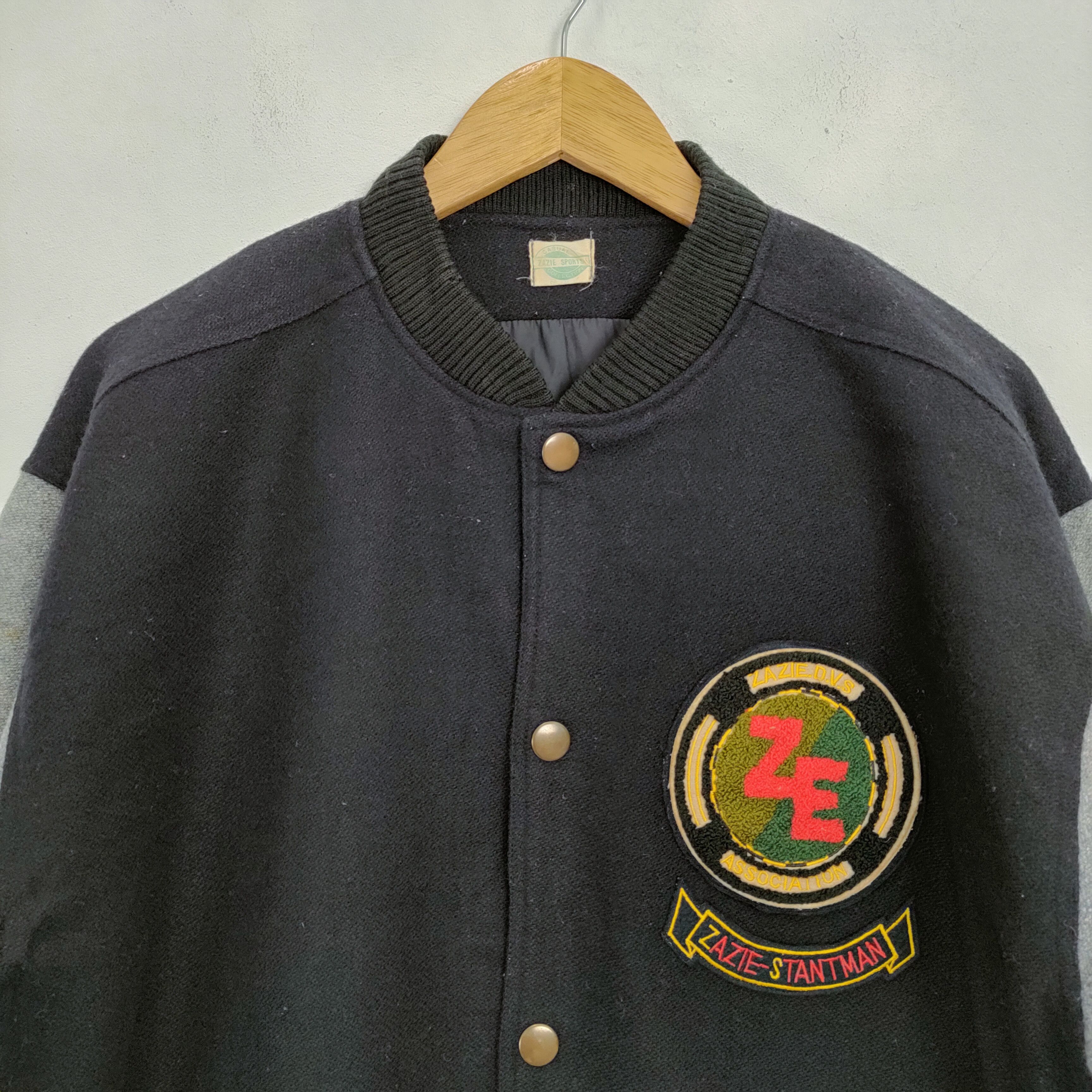 Japanese Brand × Vintage ZAZIE SPORT ZE WOOL VARSITY JACKET Size US M / EU 48-50 / 2 - 2 Thumbnail